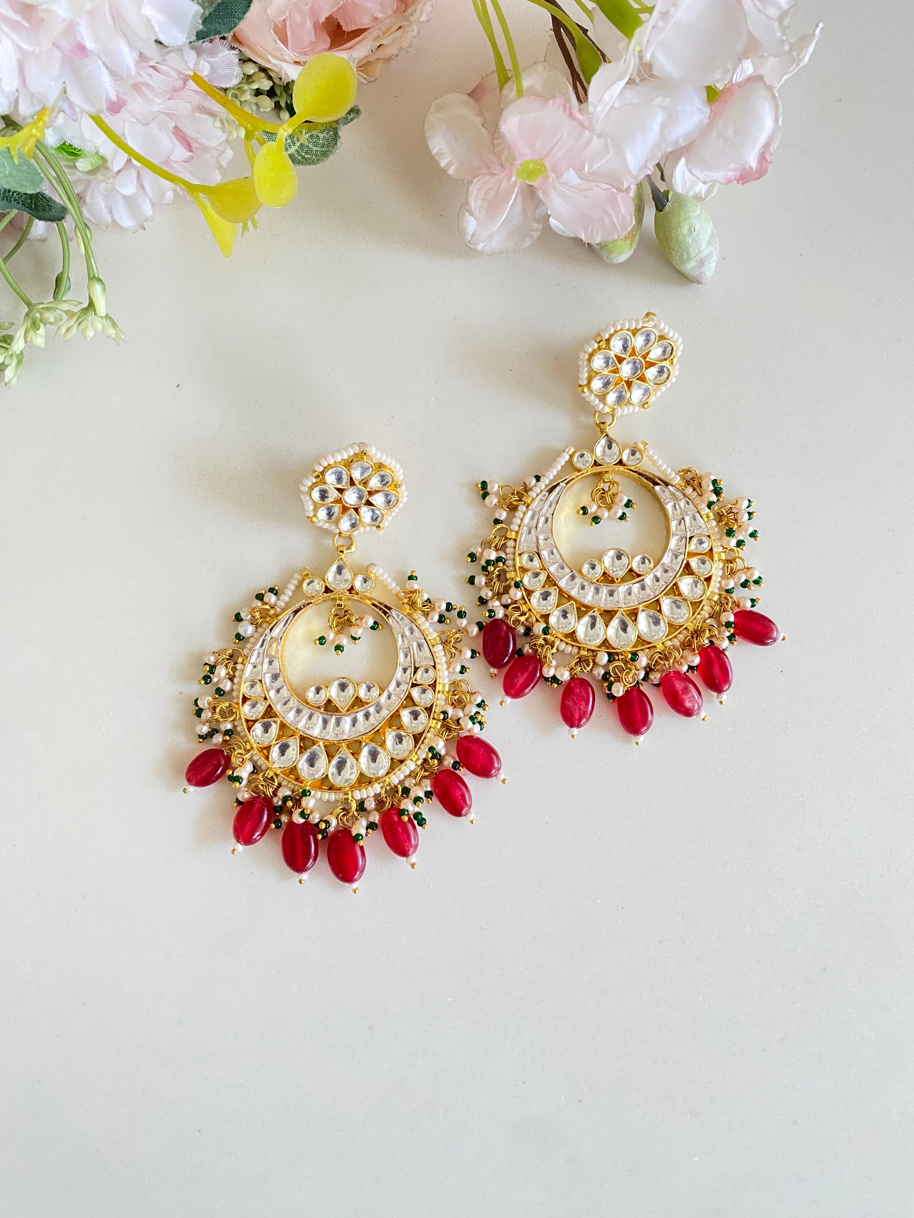 Chandbaali Kundan earring