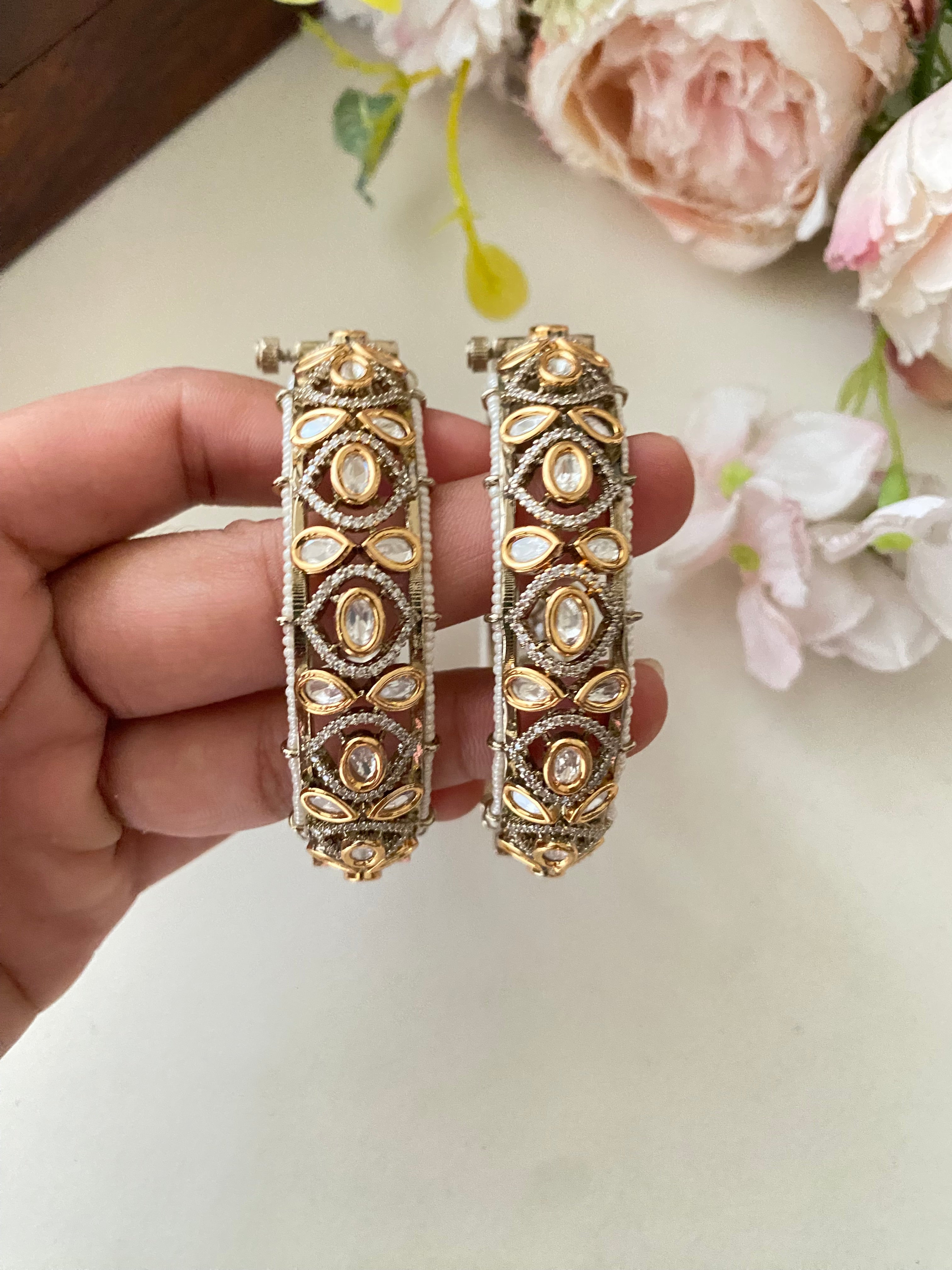 Dual plated Moissanite Bangles