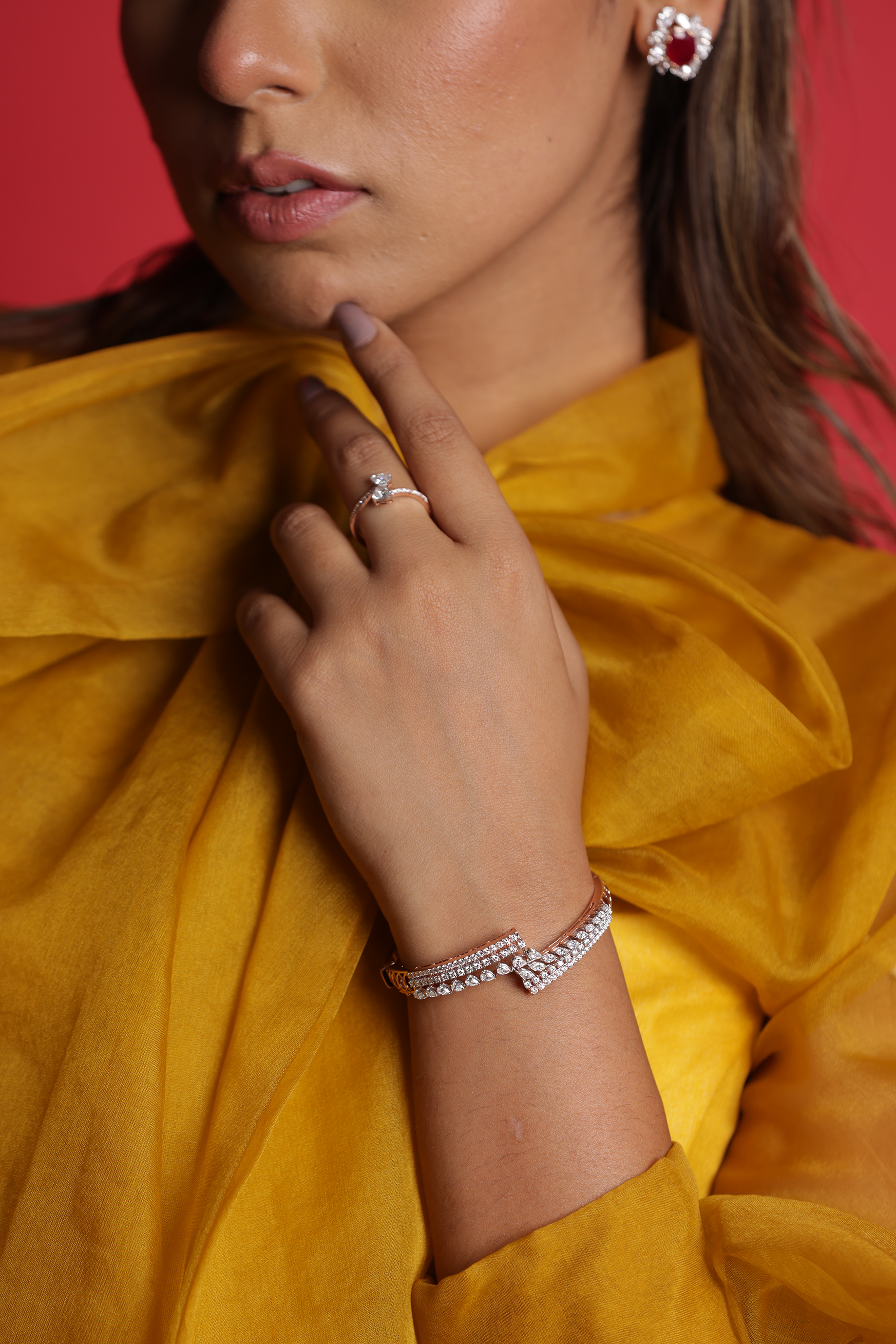 Celestial Curve Diamond Bangle