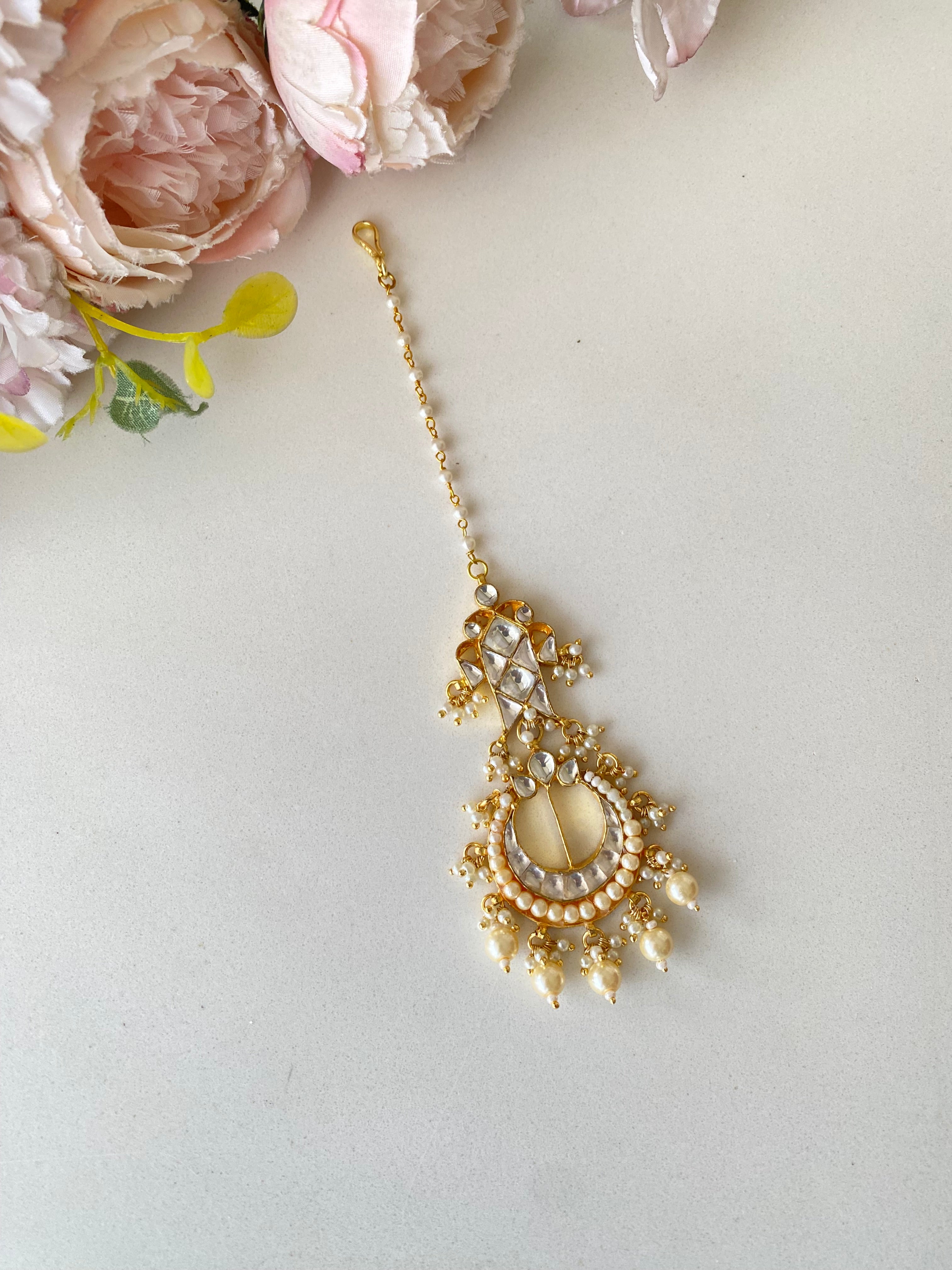 Gold Plated Kundan Tikka