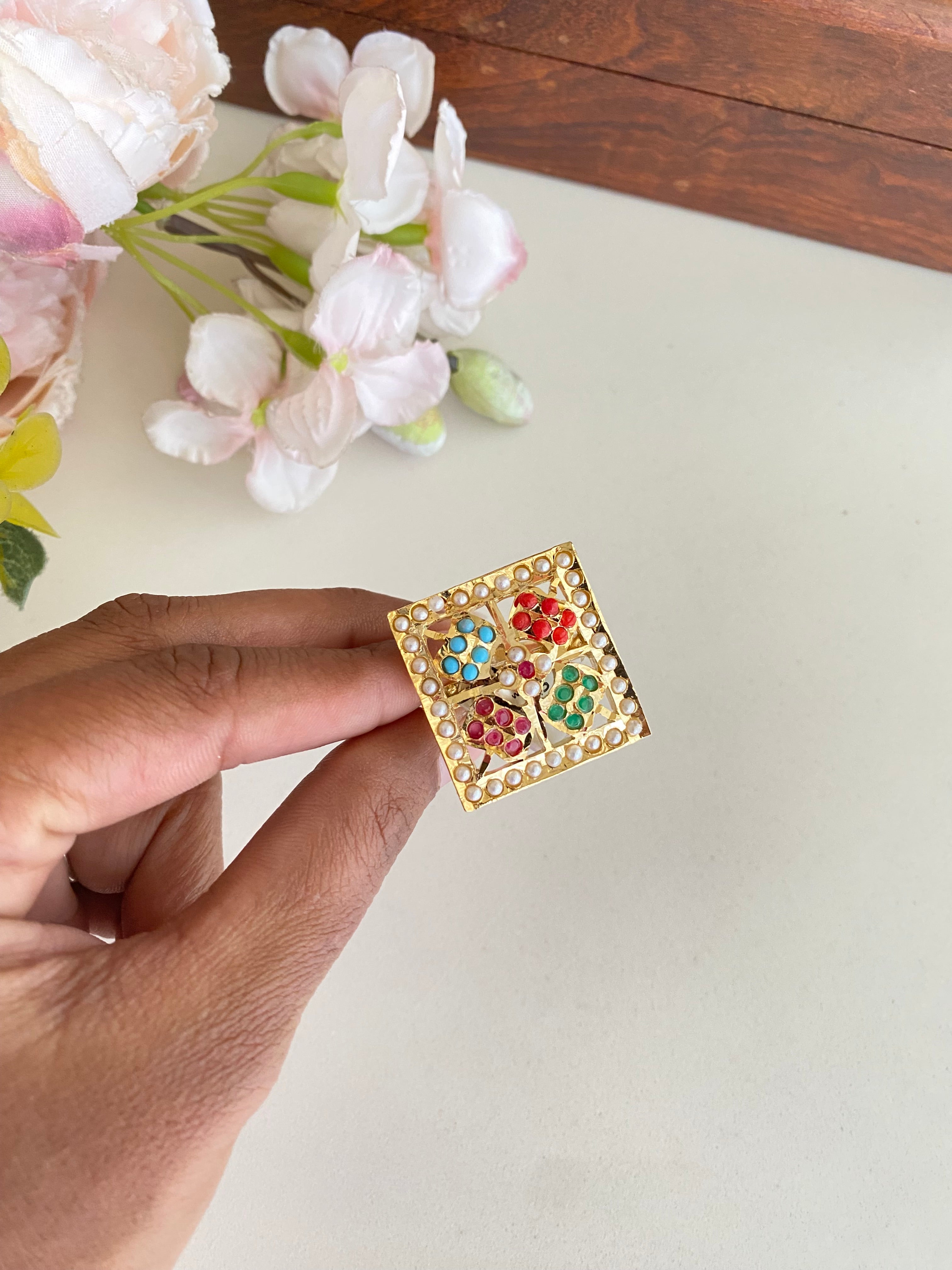 Amritsari Jadau Multi Ring