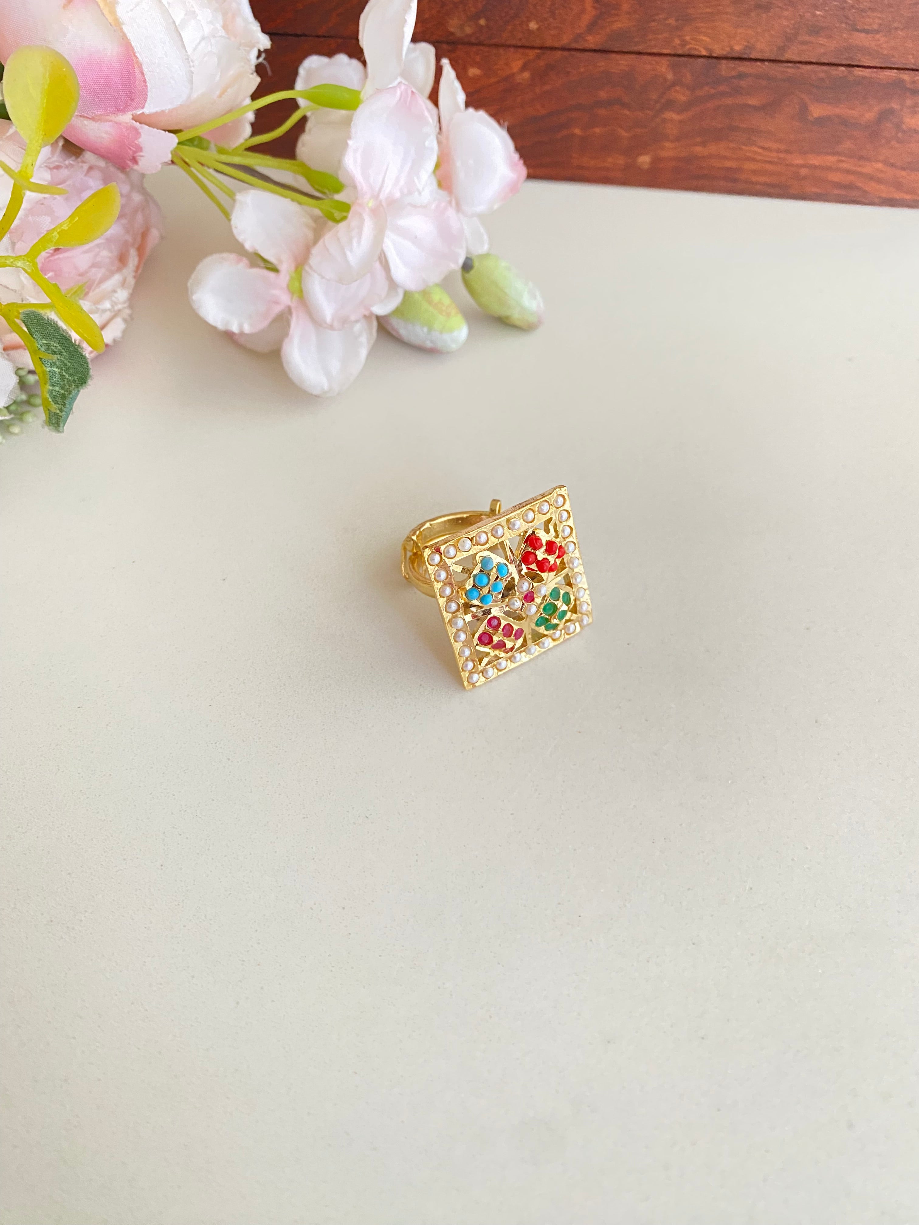 Amritsari Jadau Multi Ring