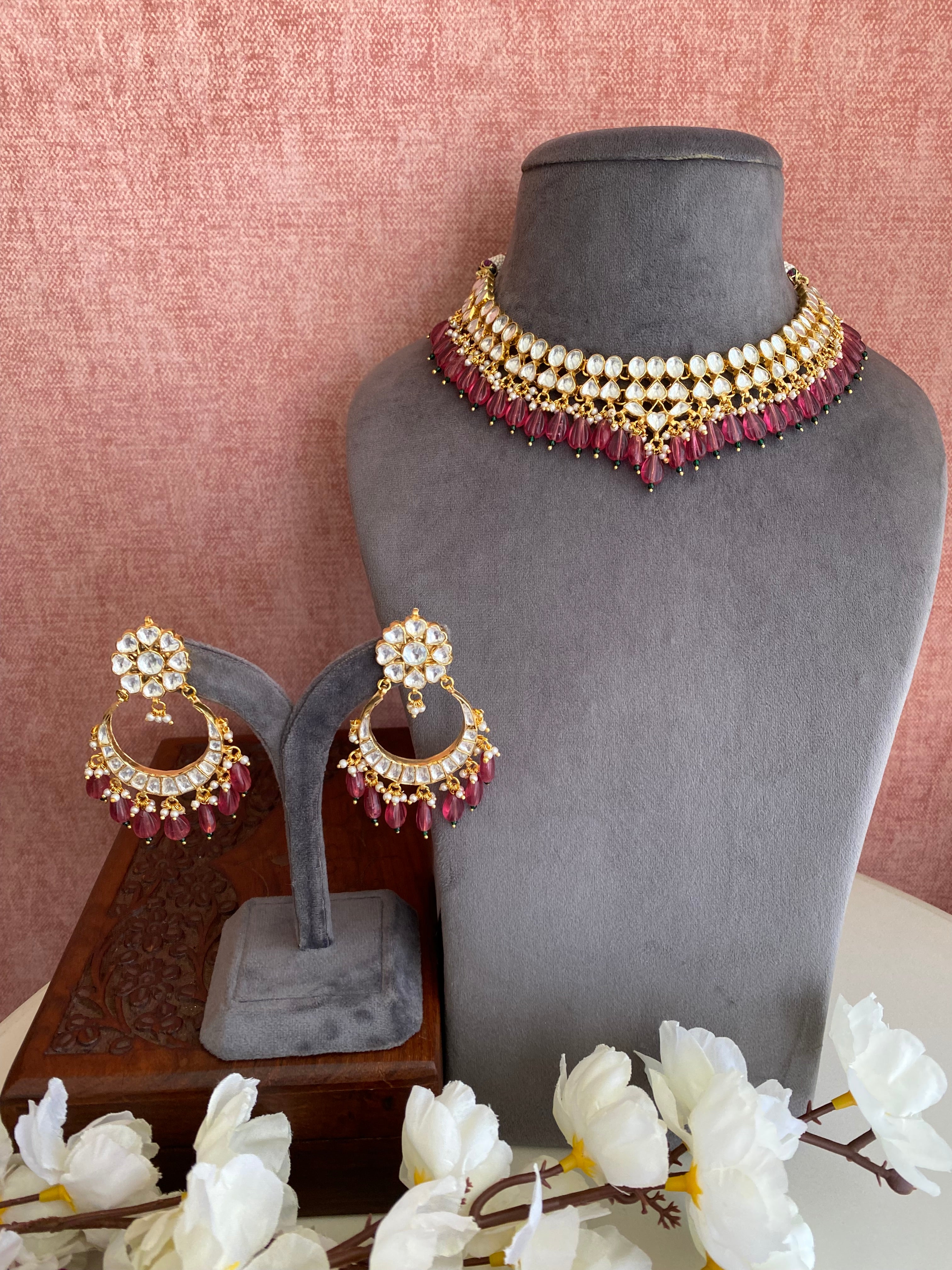 Kundan Gold plated Necklace set