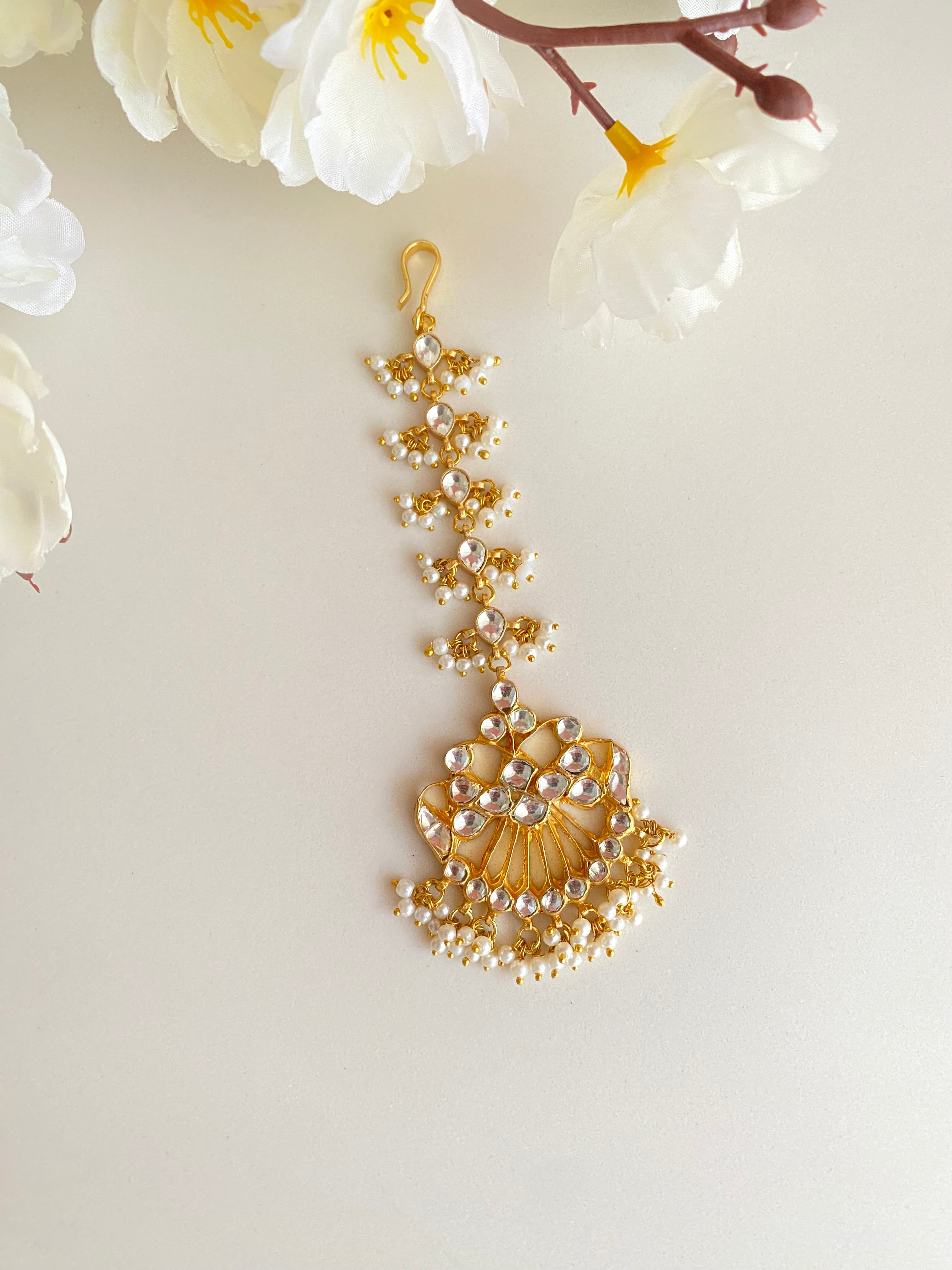 Gold Plated Kundan Tikka