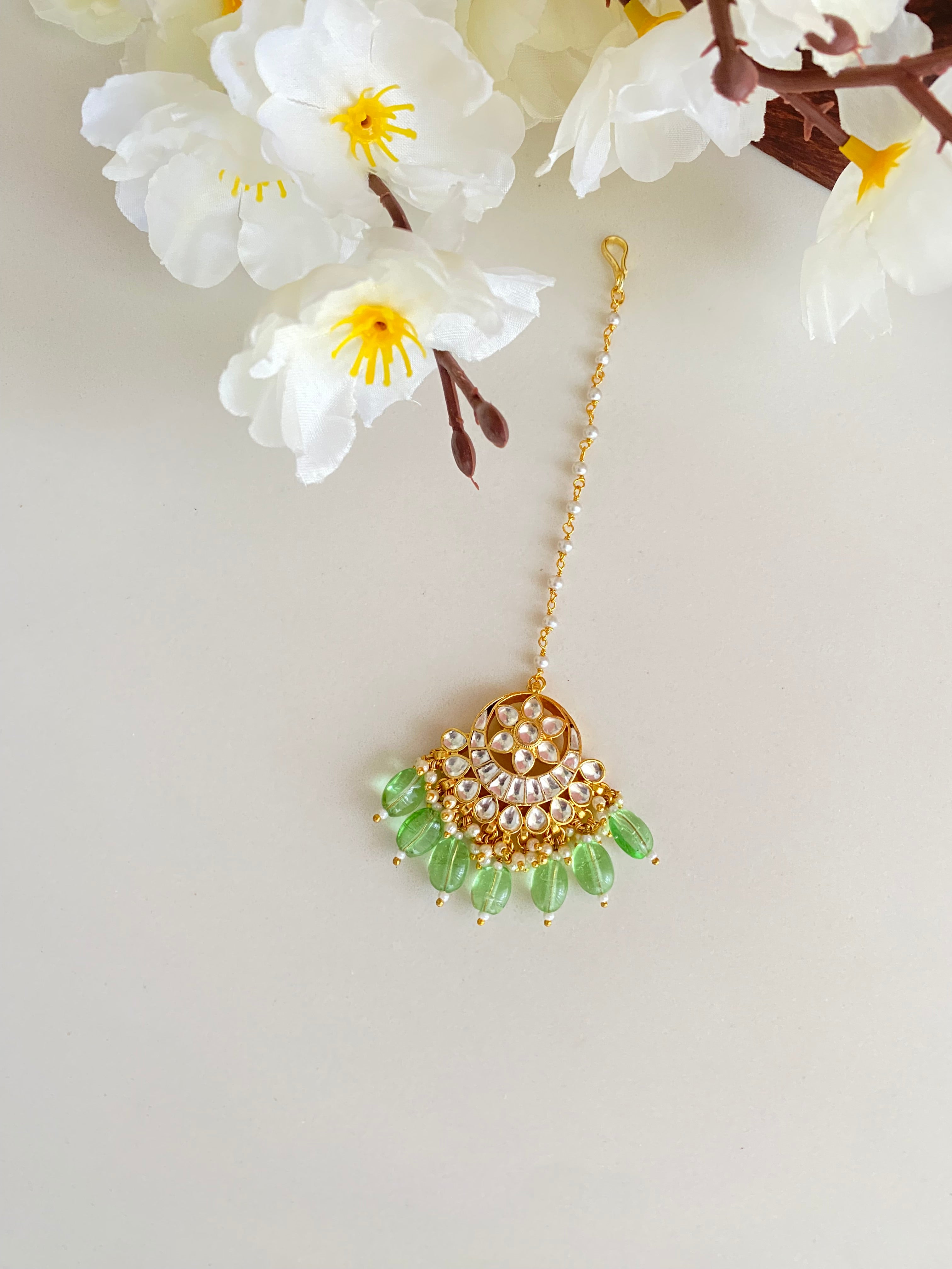 Gold Plated Kundan Tikka