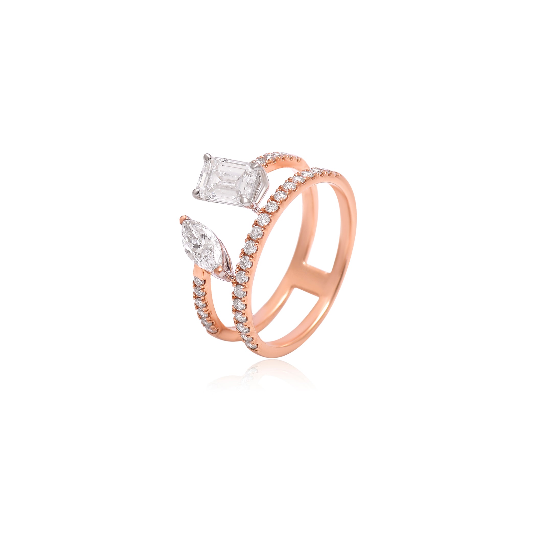 Dual Charm Diamond Ring