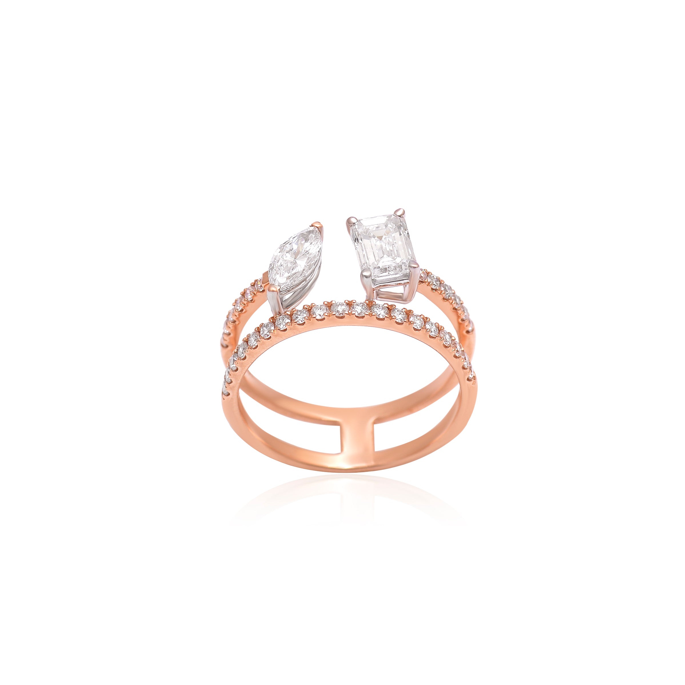 Dual Charm Diamond Ring
