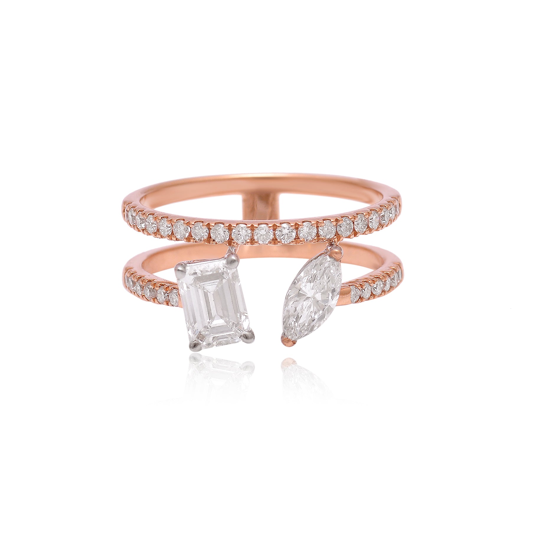 Dual Charm Diamond Ring
