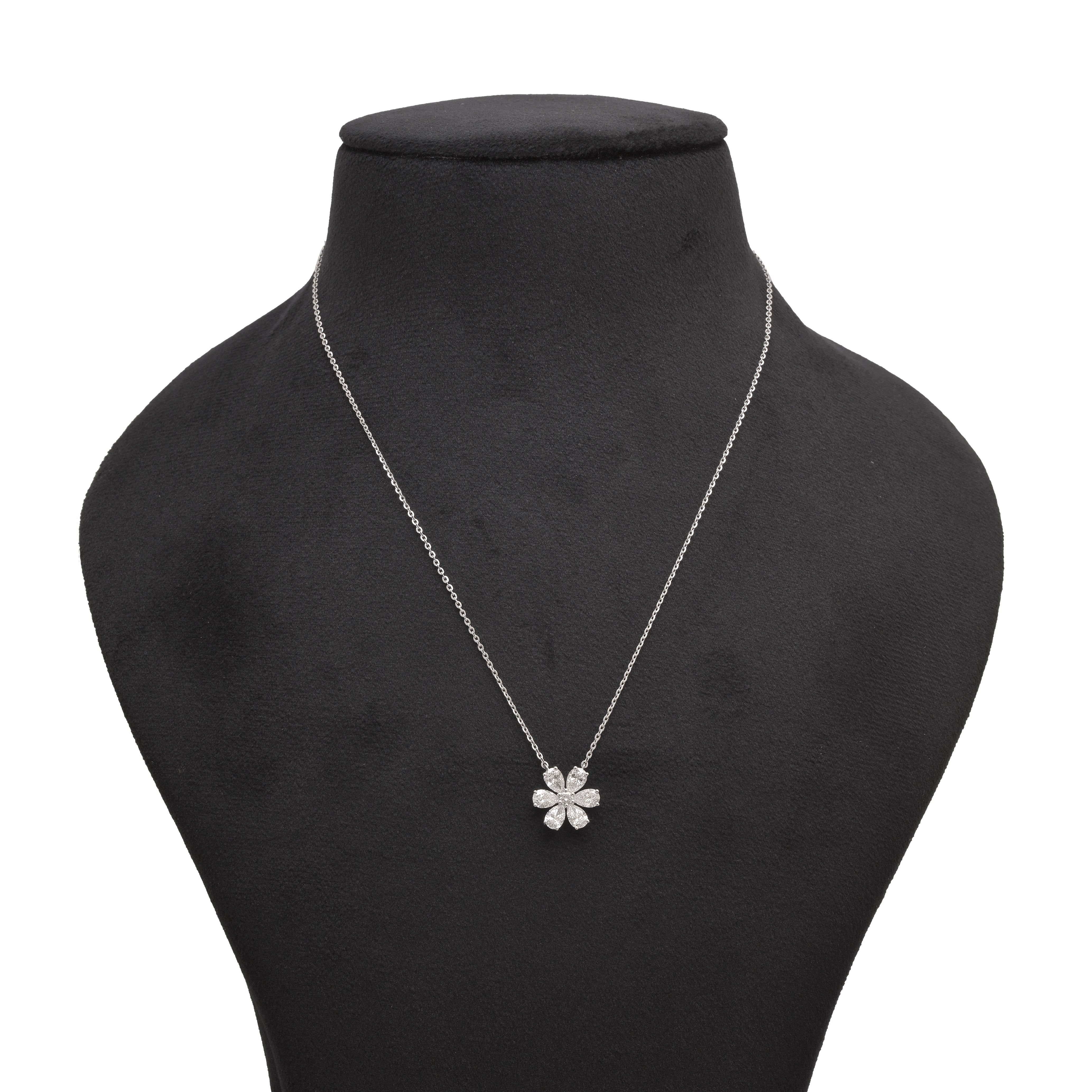 Flora Diamond Pendant Necklace