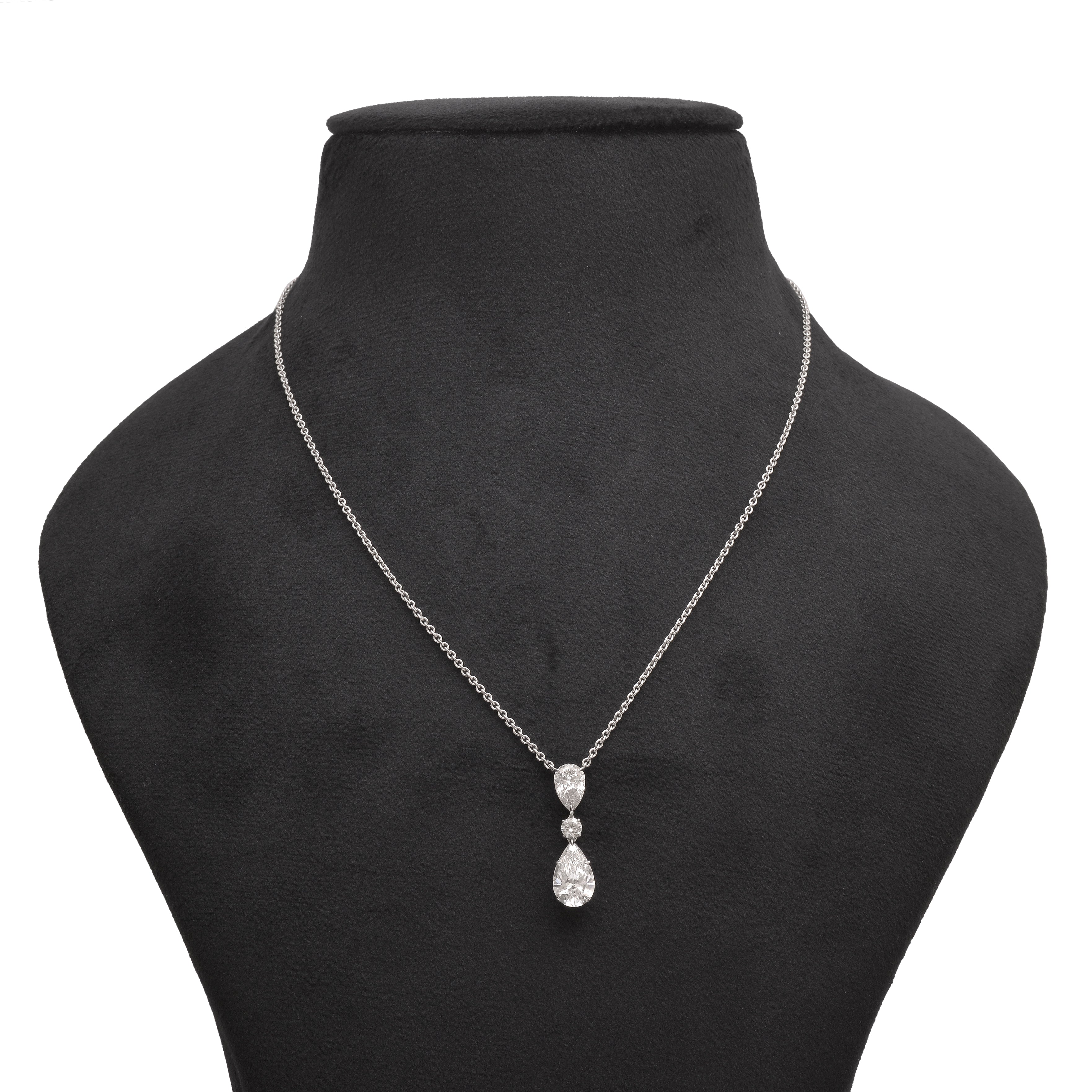 Lustre Drop Diamond Necklace