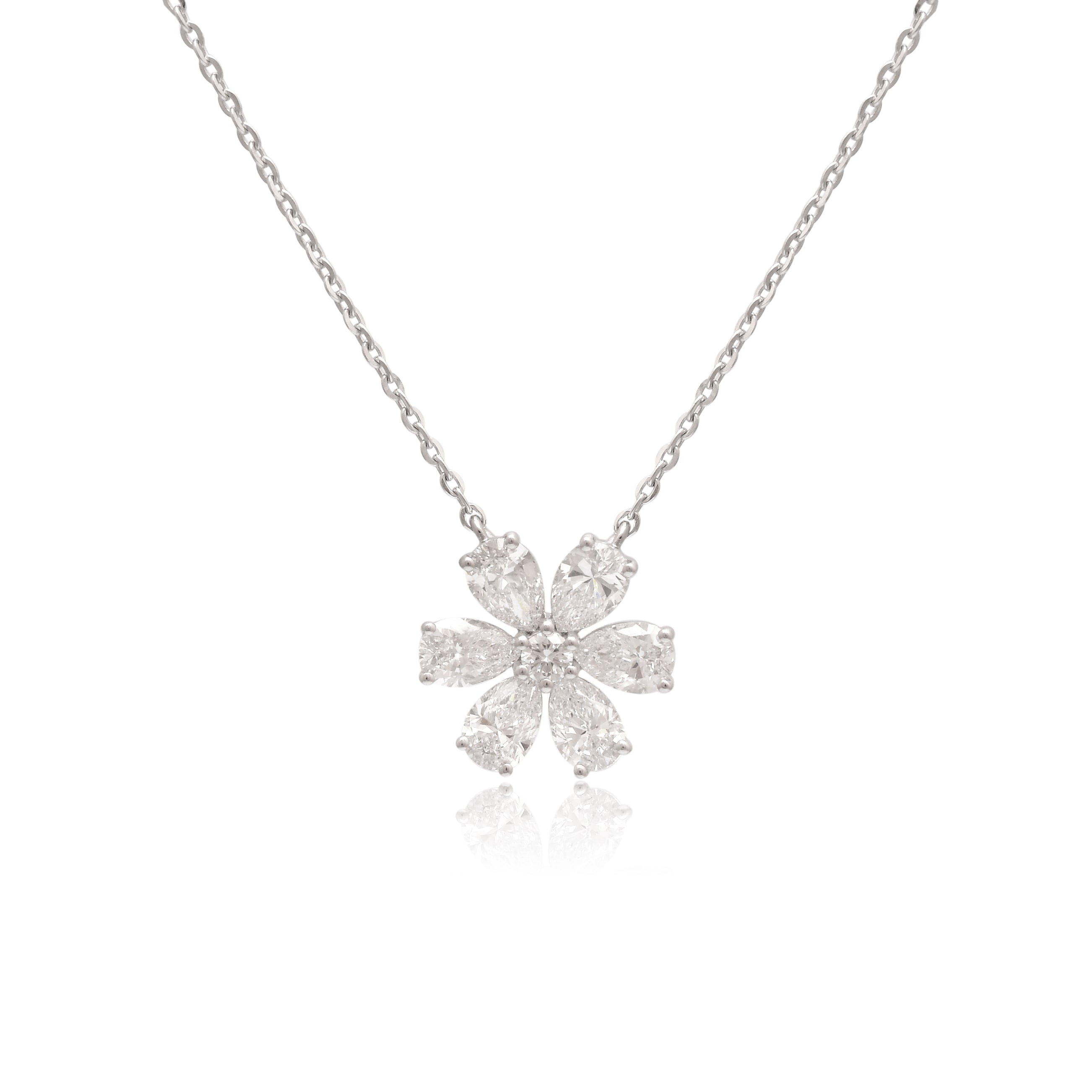 Flora Diamond Pendant Necklace