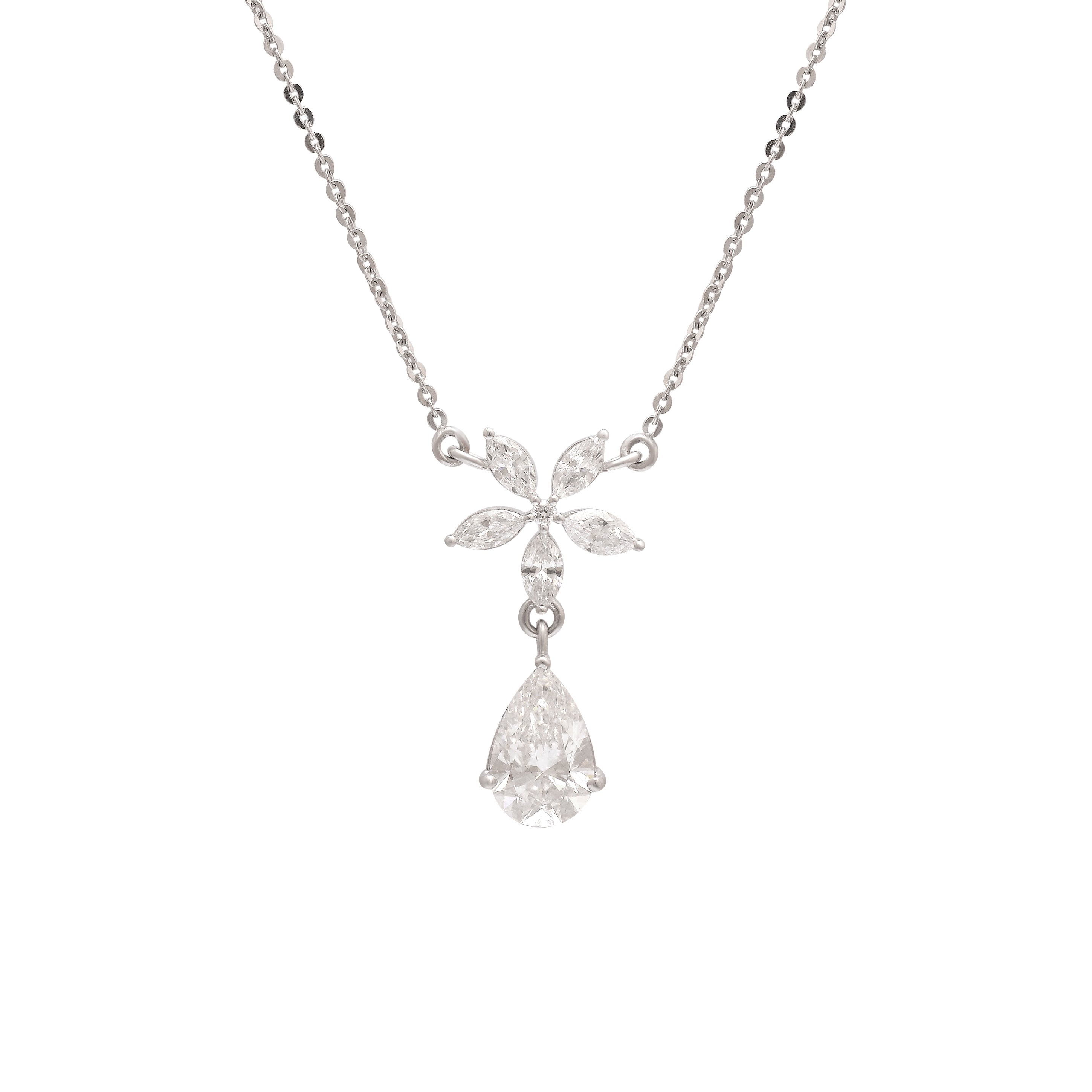 Dewdrop Diamond Pendant Necklace