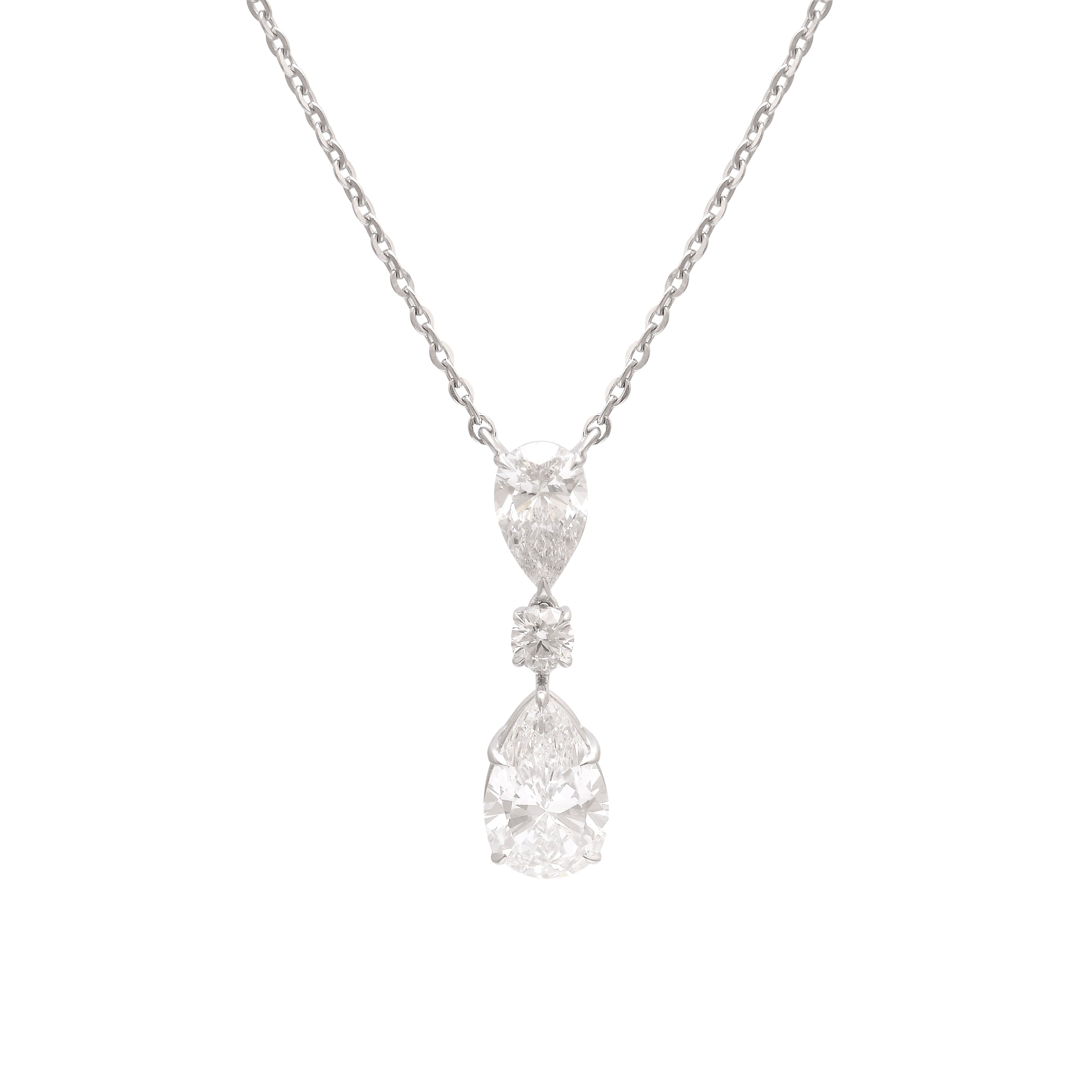 Lustre Drop Diamond Necklace