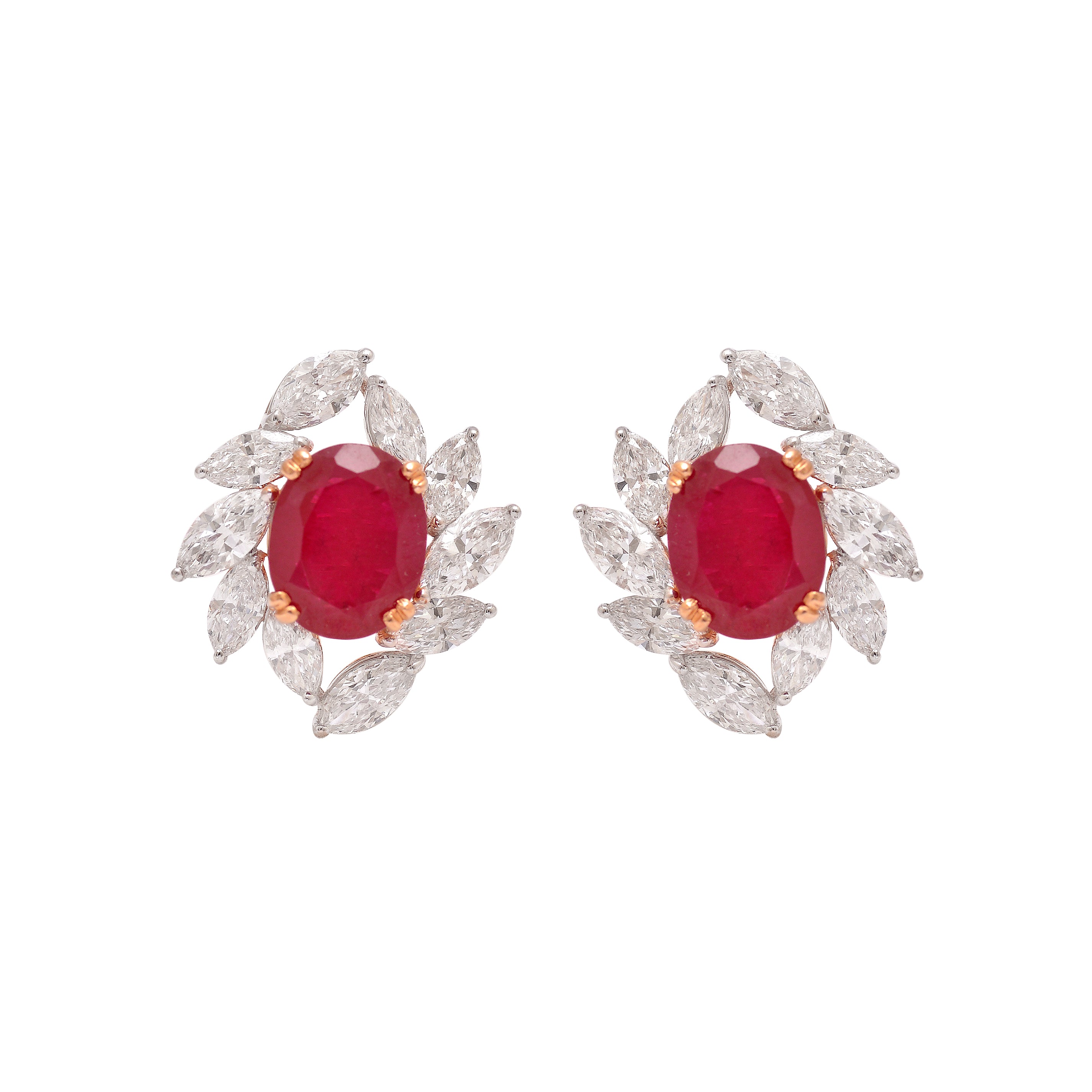 Crimson Bloom Studs