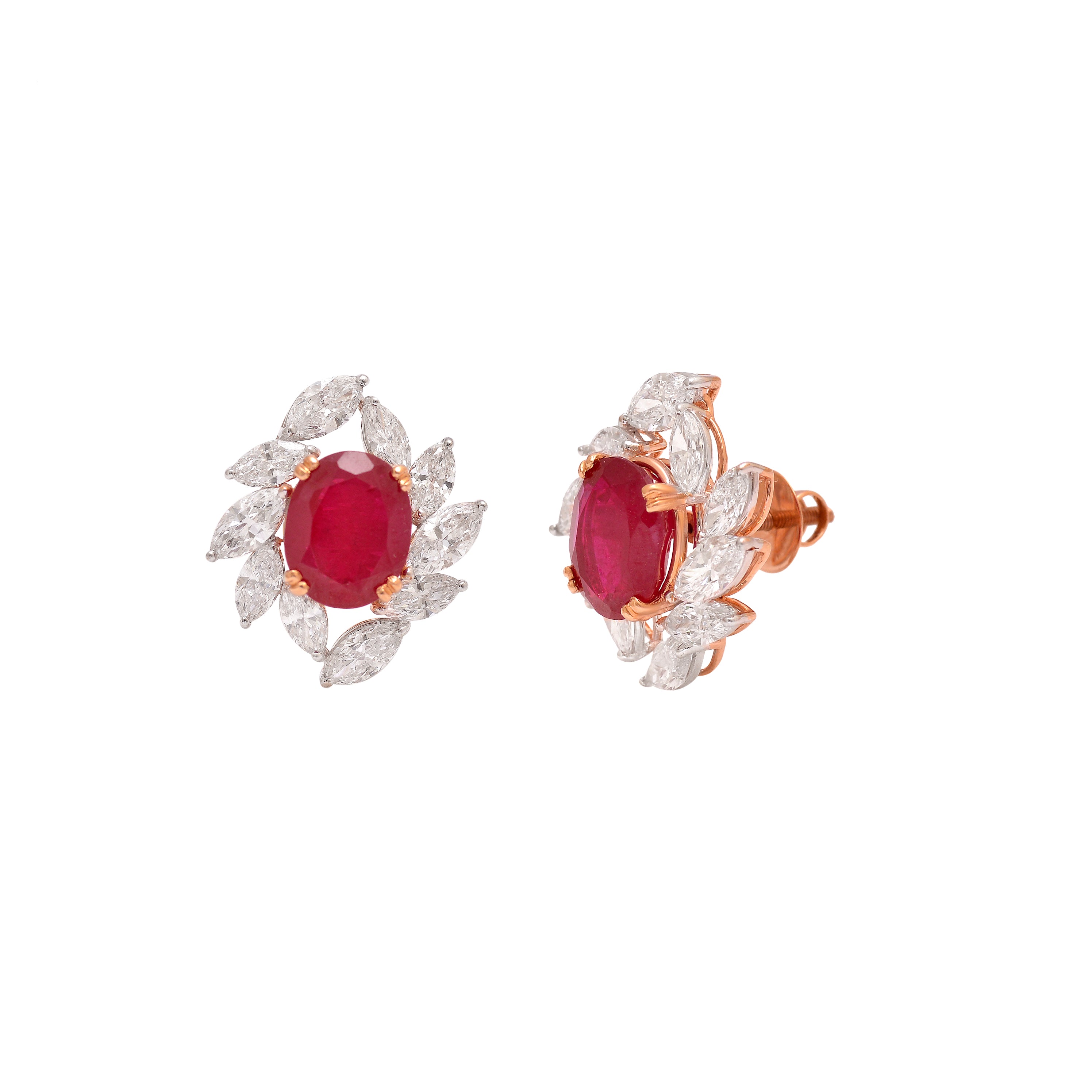 Crimson Bloom Studs