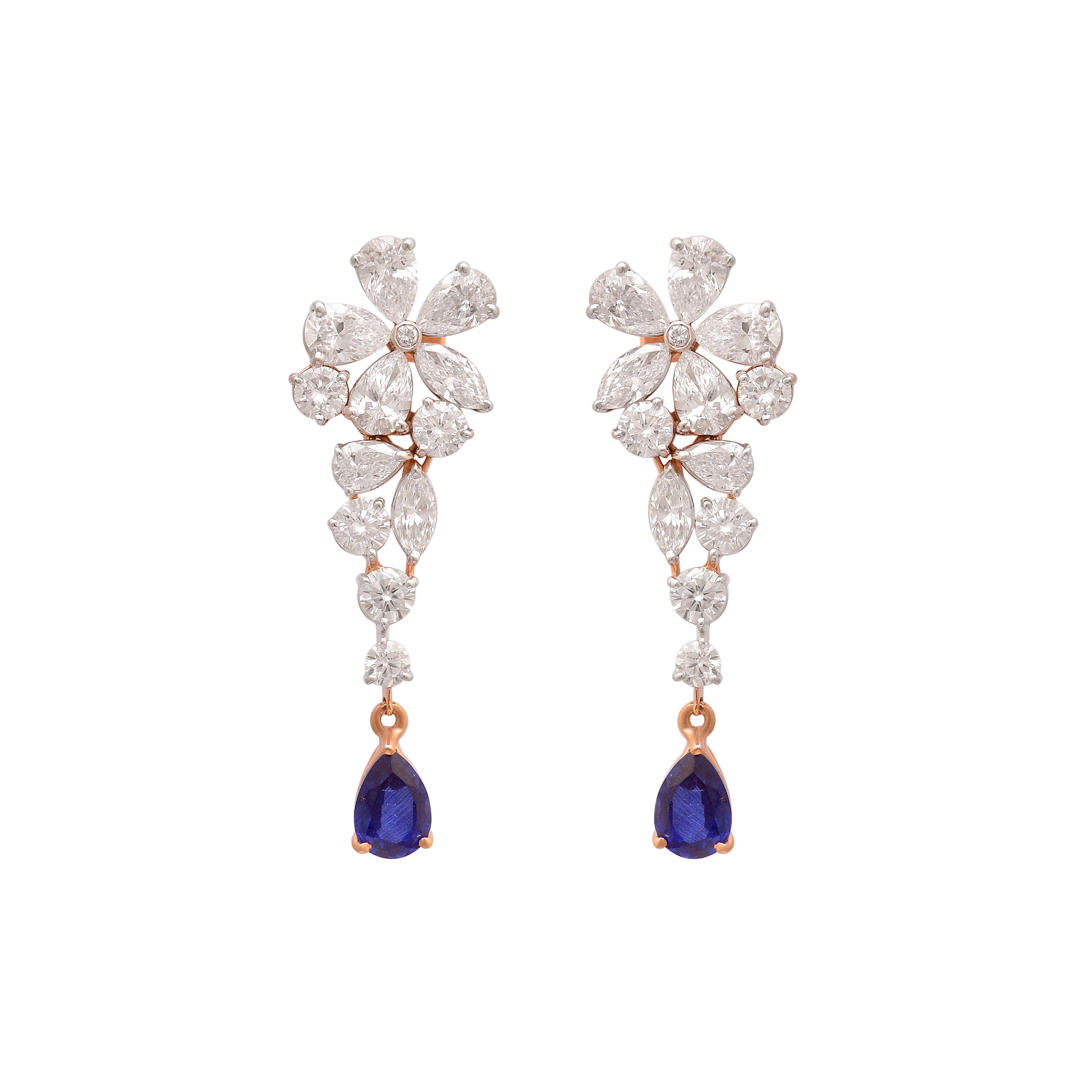 Sapphire Bloom Earrings