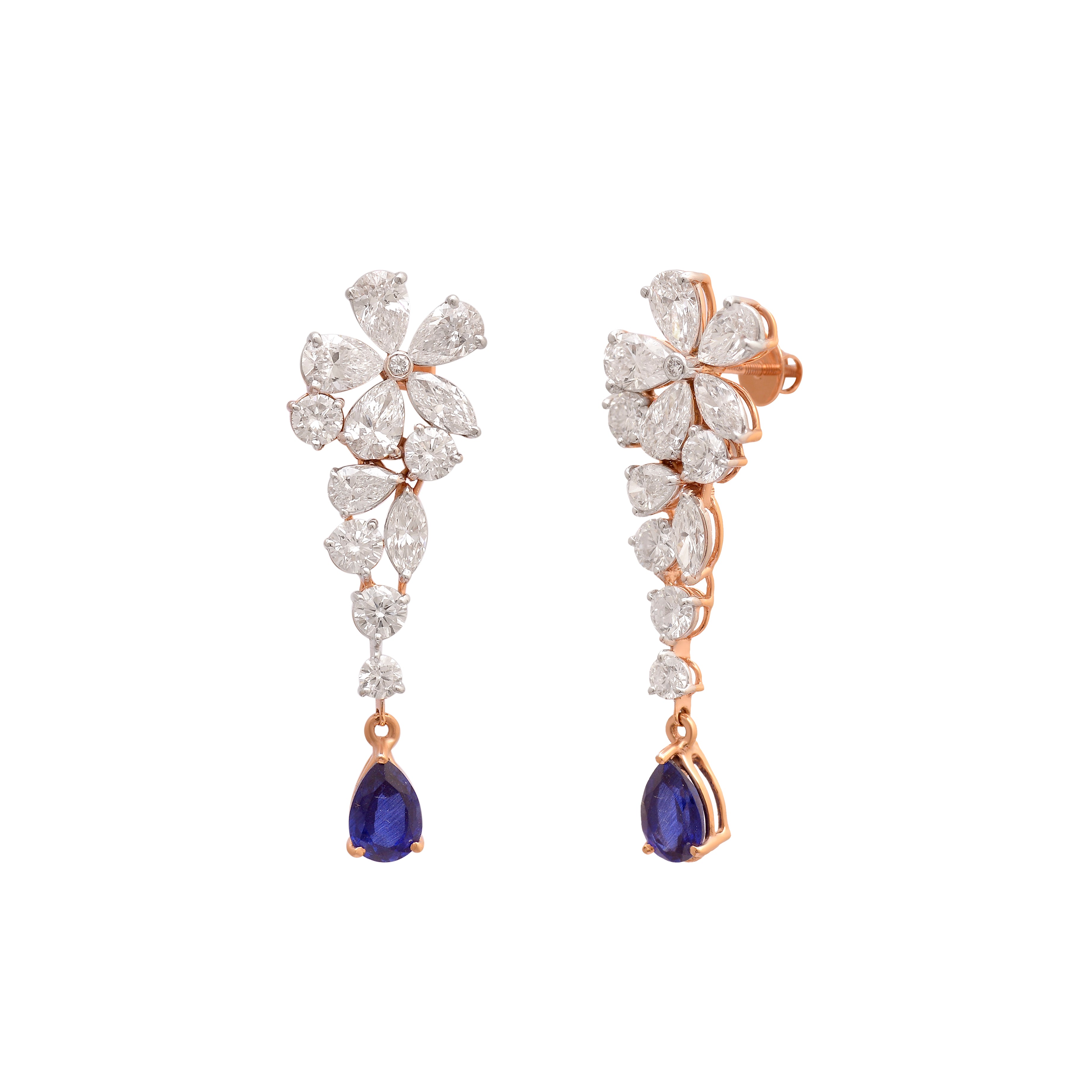 Sapphire Bloom Earrings