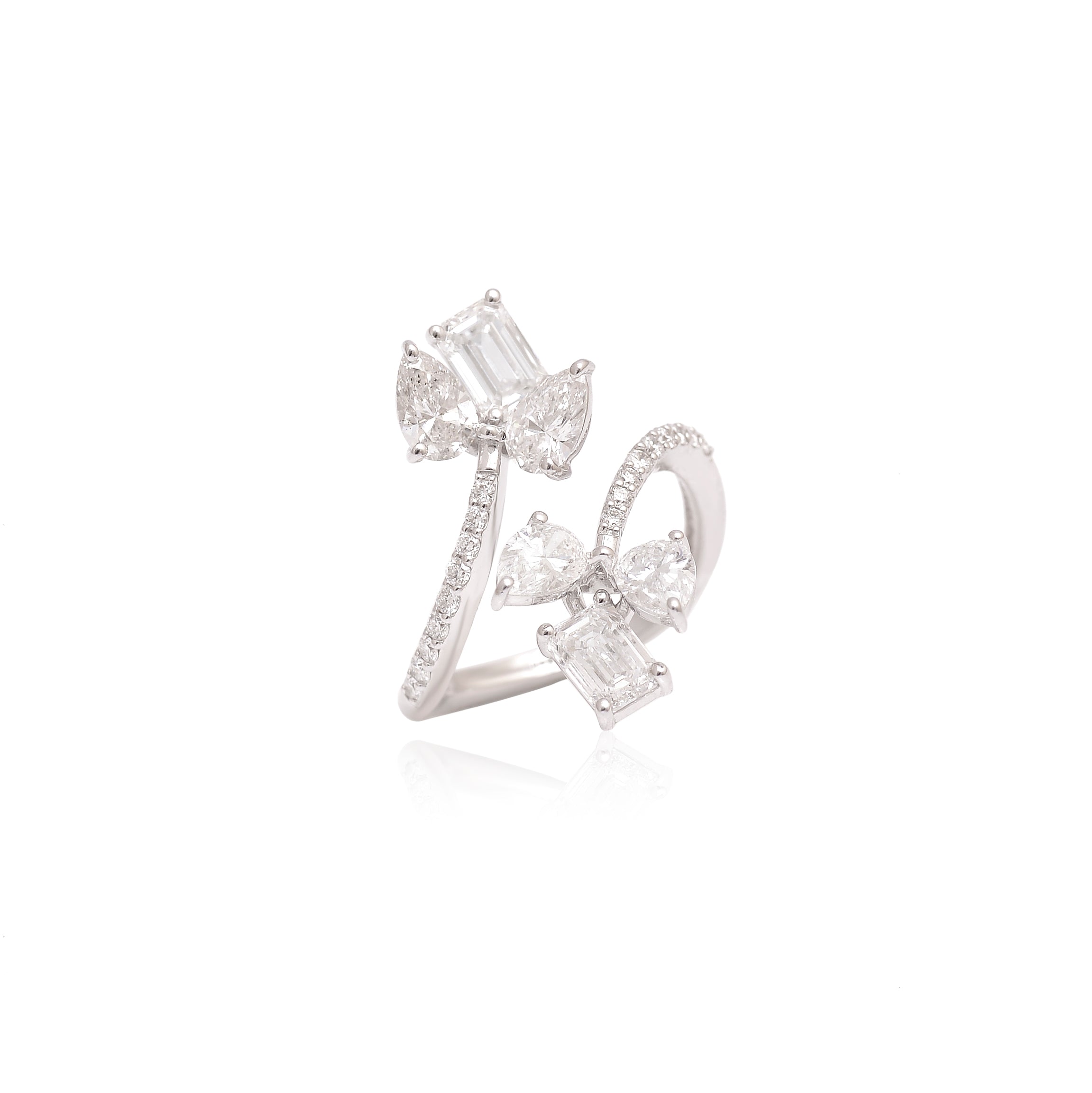 Fleur Twist Diamond Ring