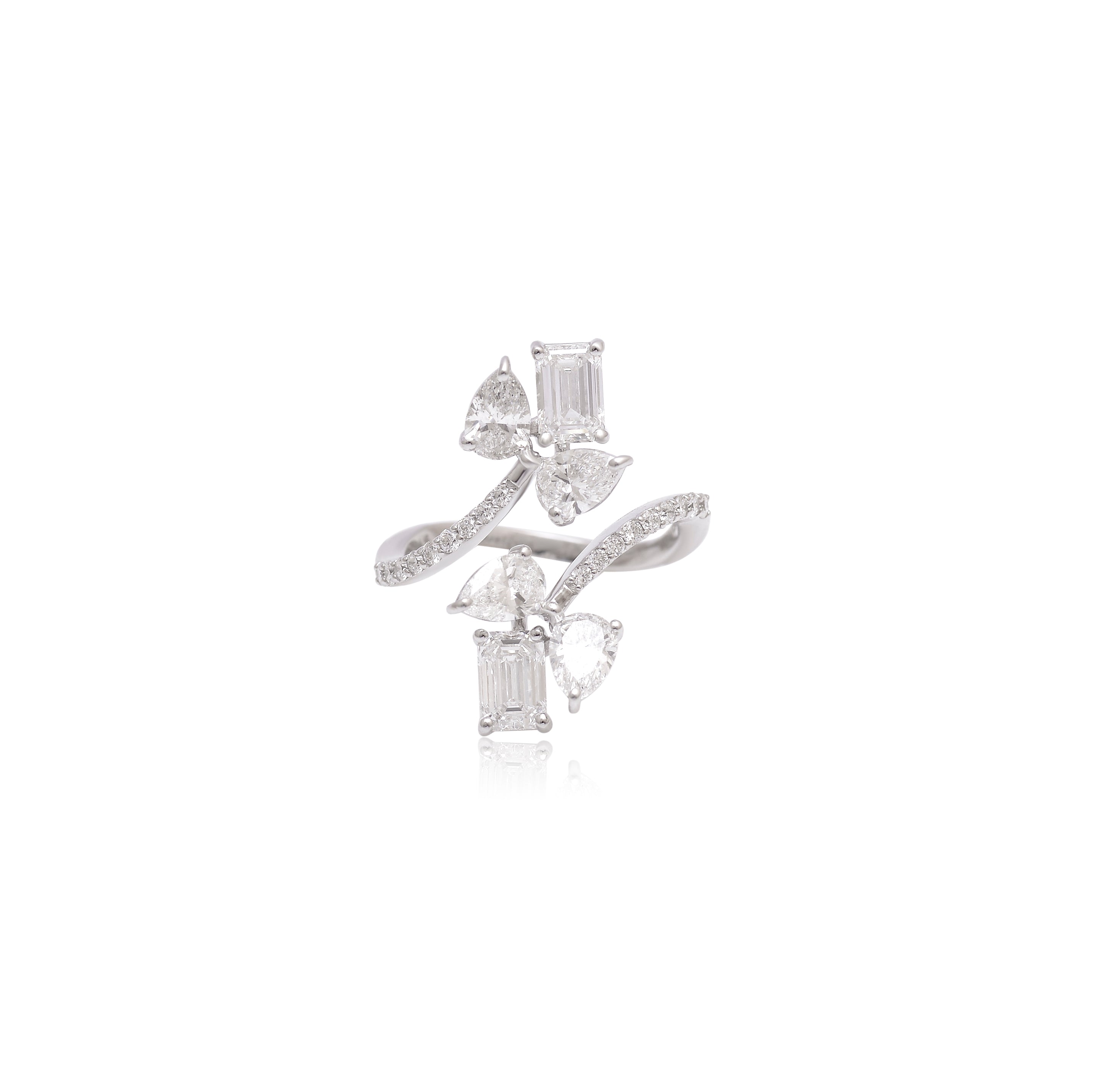 Fleur Twist Diamond Ring