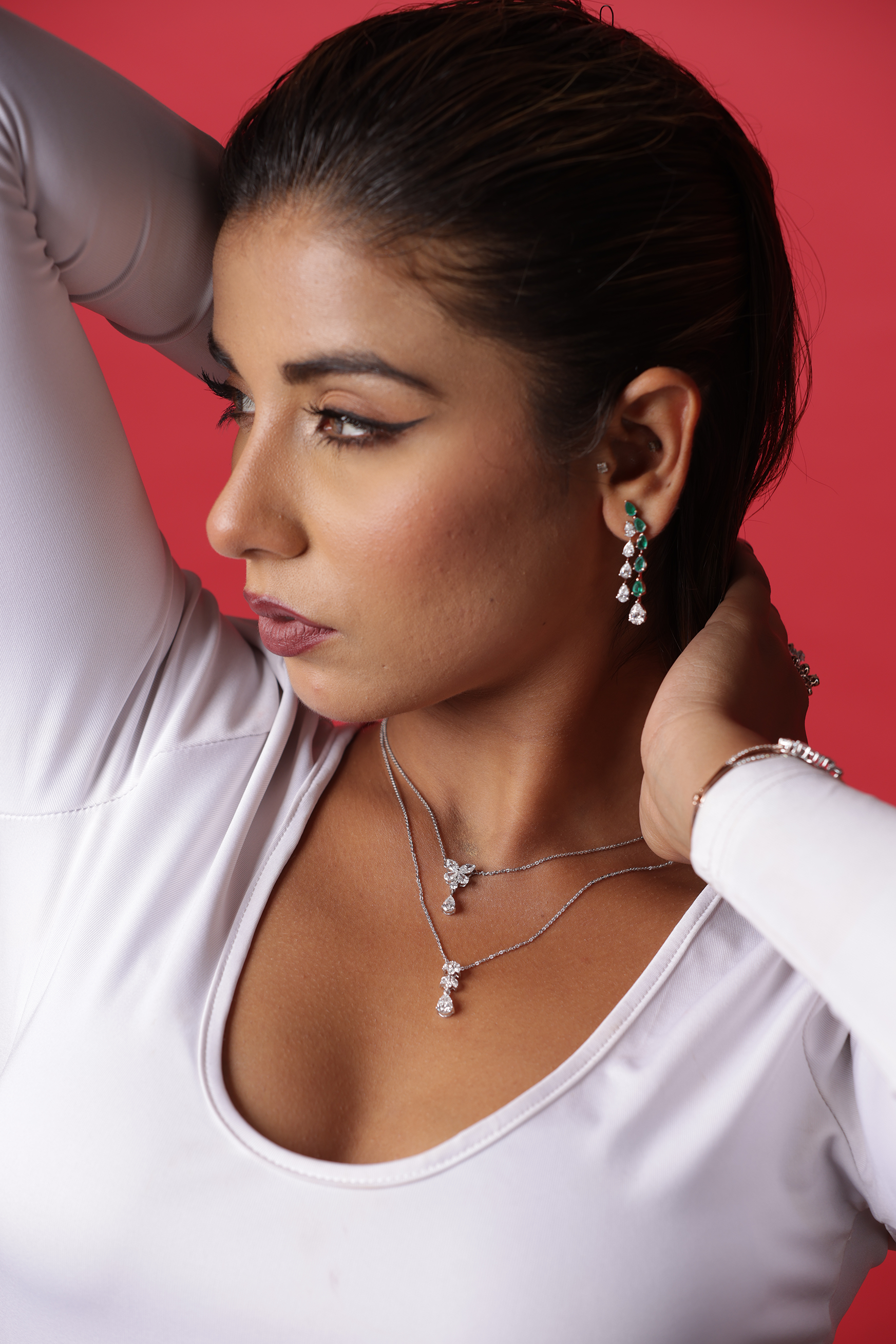 Dewdrop Diamond Pendant Necklace