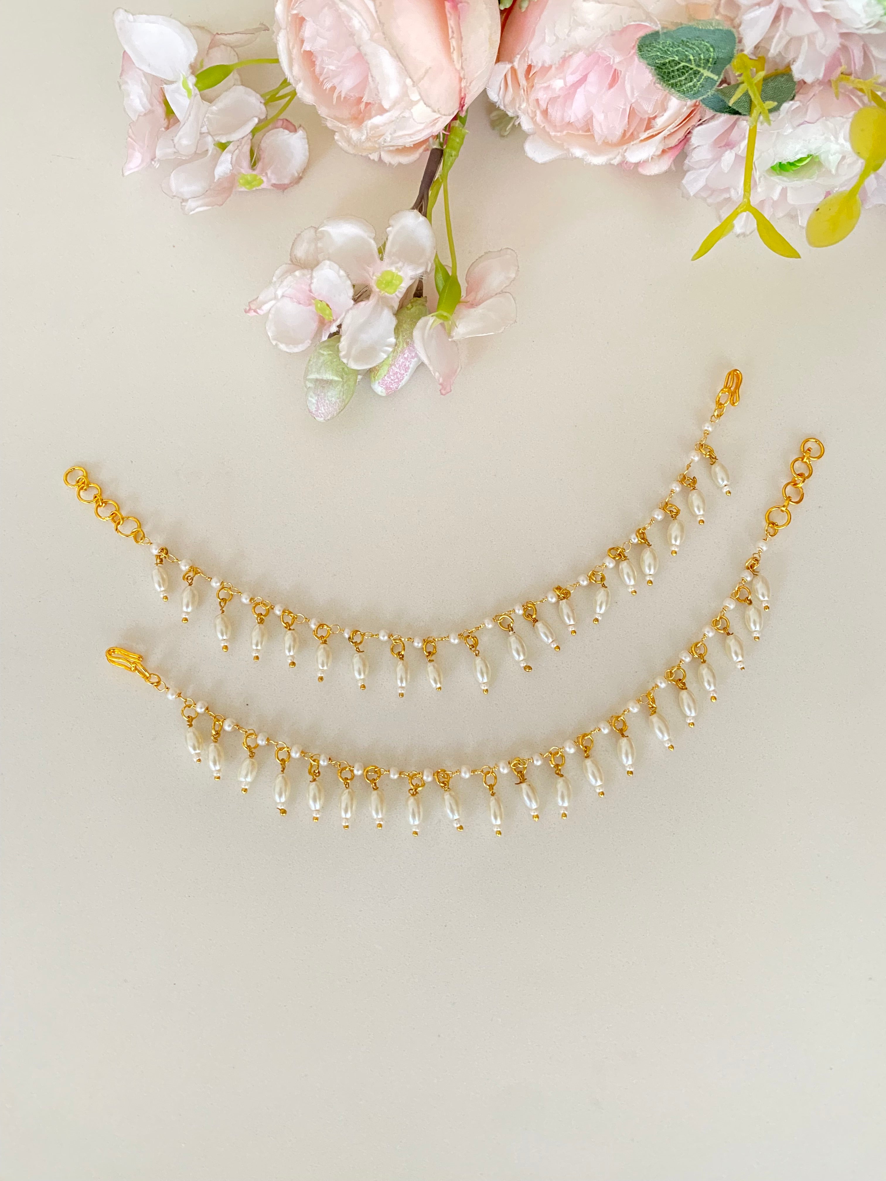 Gold plated Pearl EarChain
