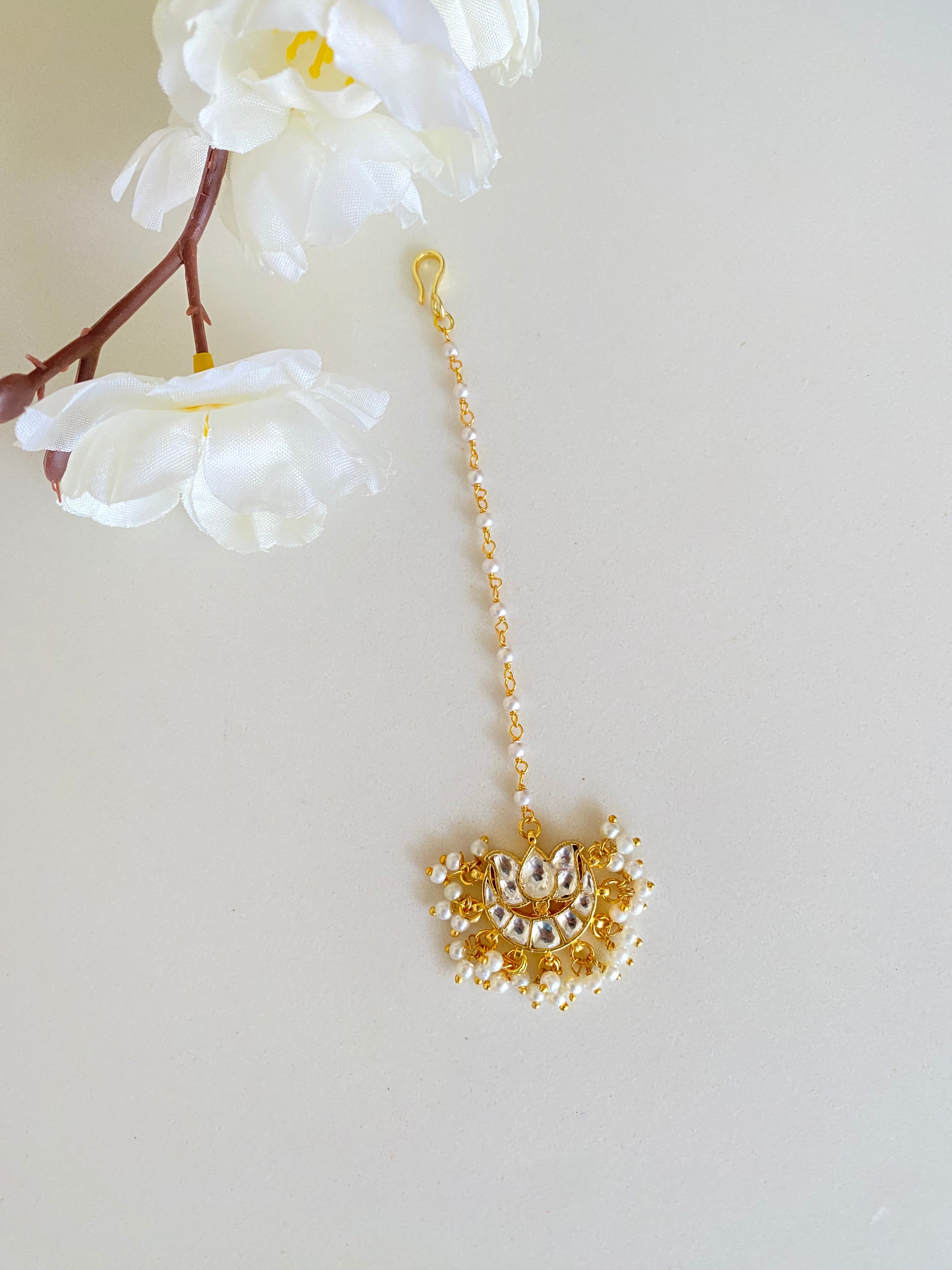 Gold Plated Kundan Tikka