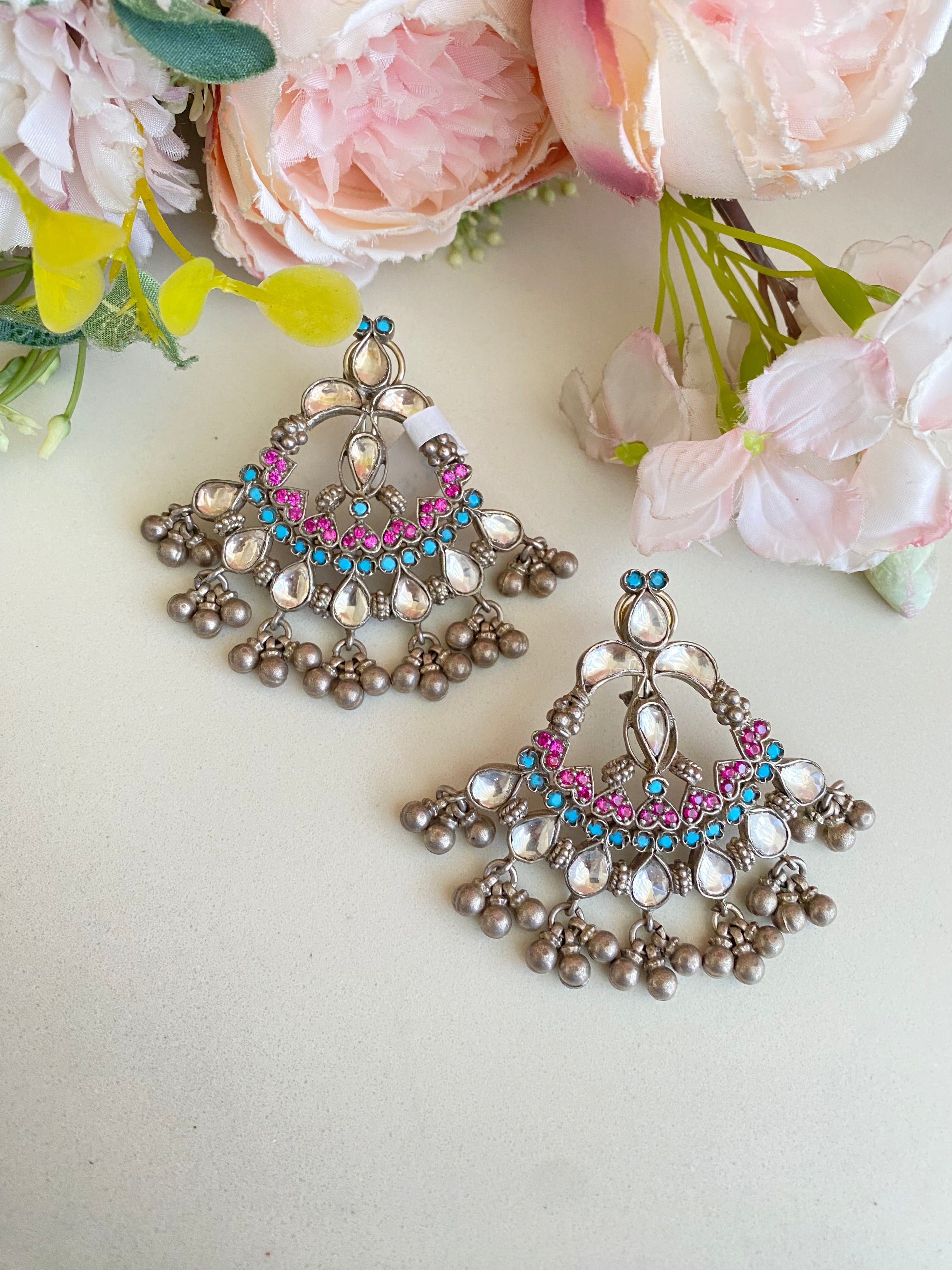 Silver Plated Ghungroo Earrings
