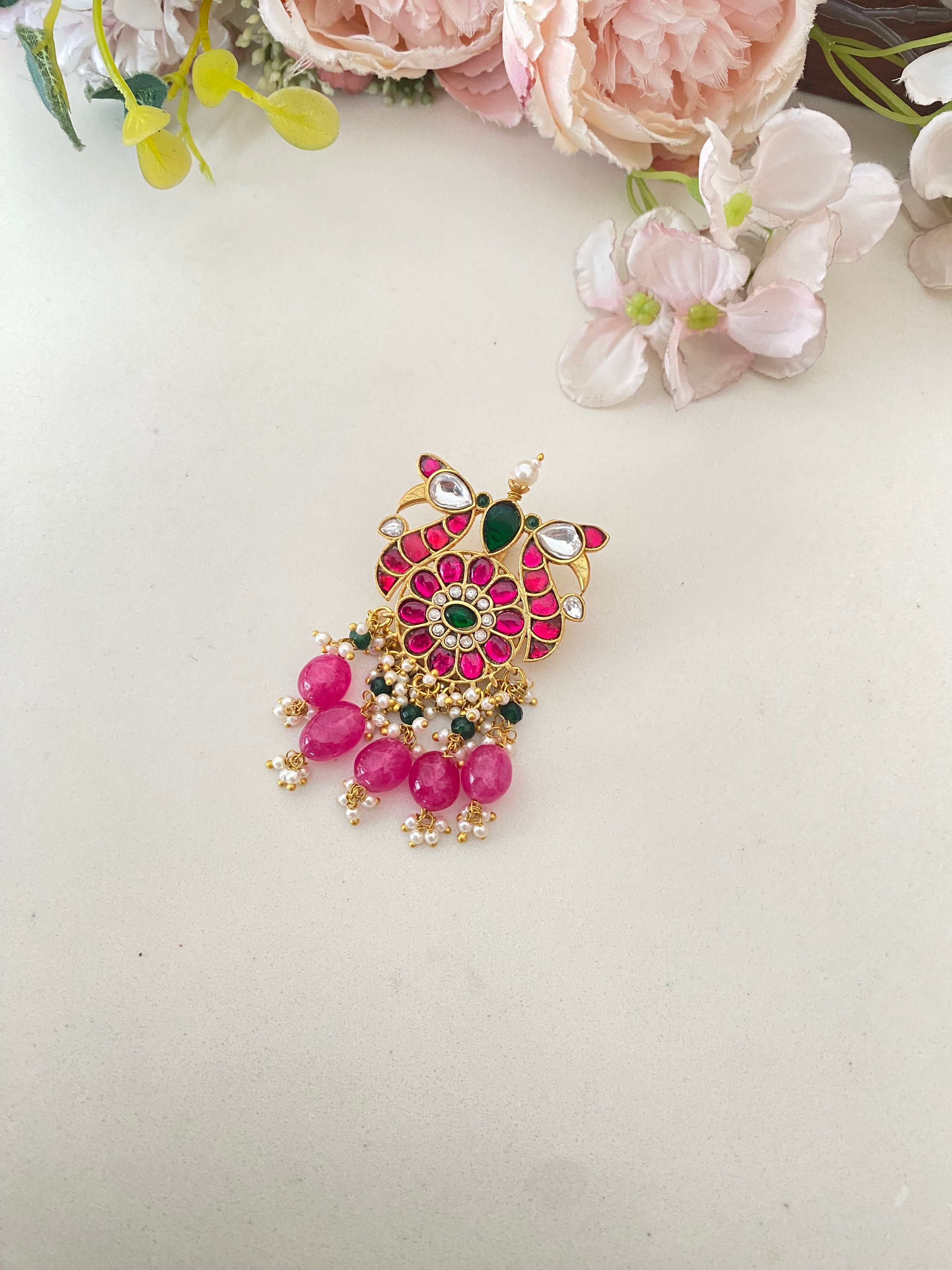 Gold Plated Kundan Juda Pin