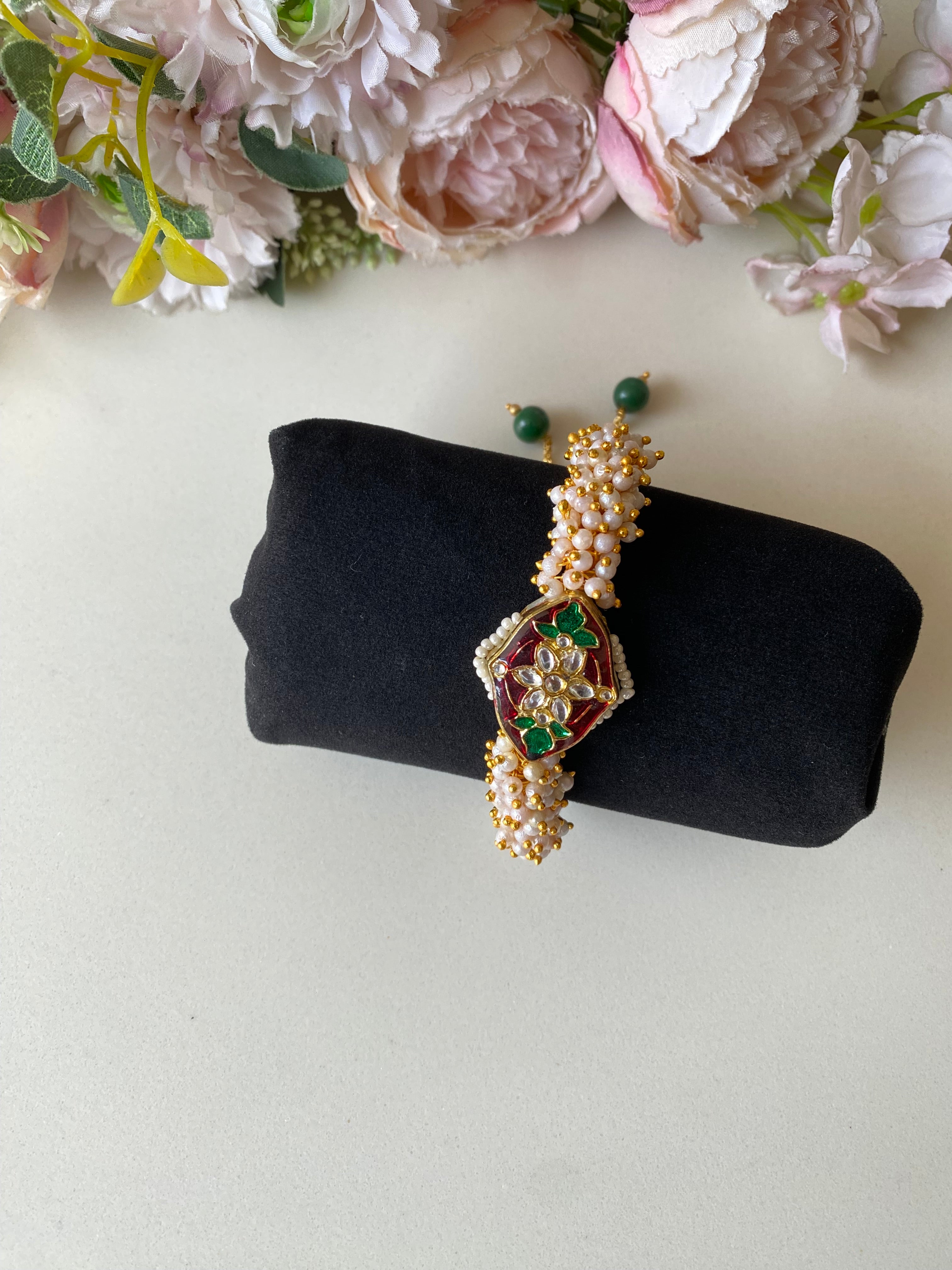 Kundan Gold plated Pearl Bracelet