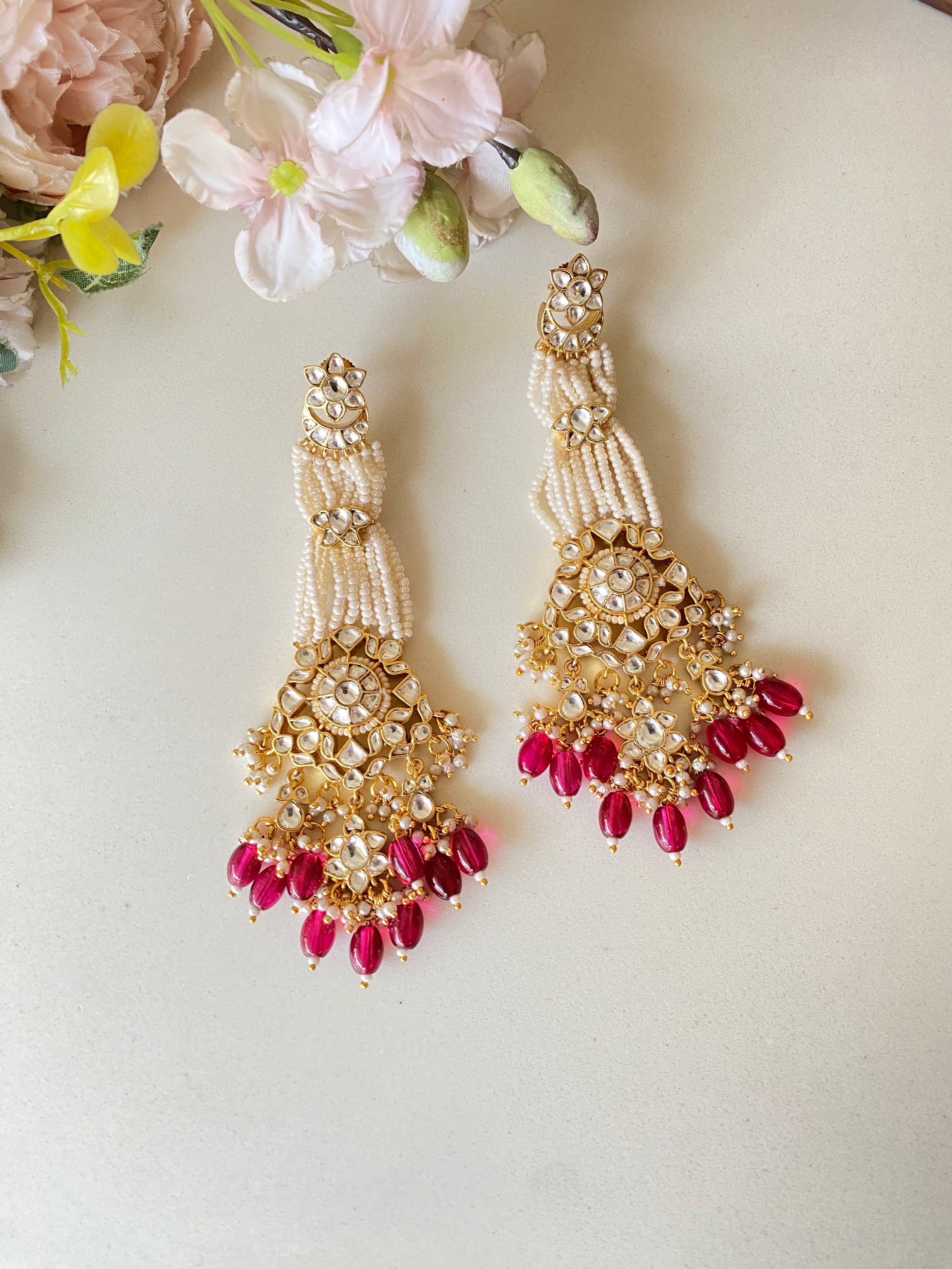 Long Kundan Earring