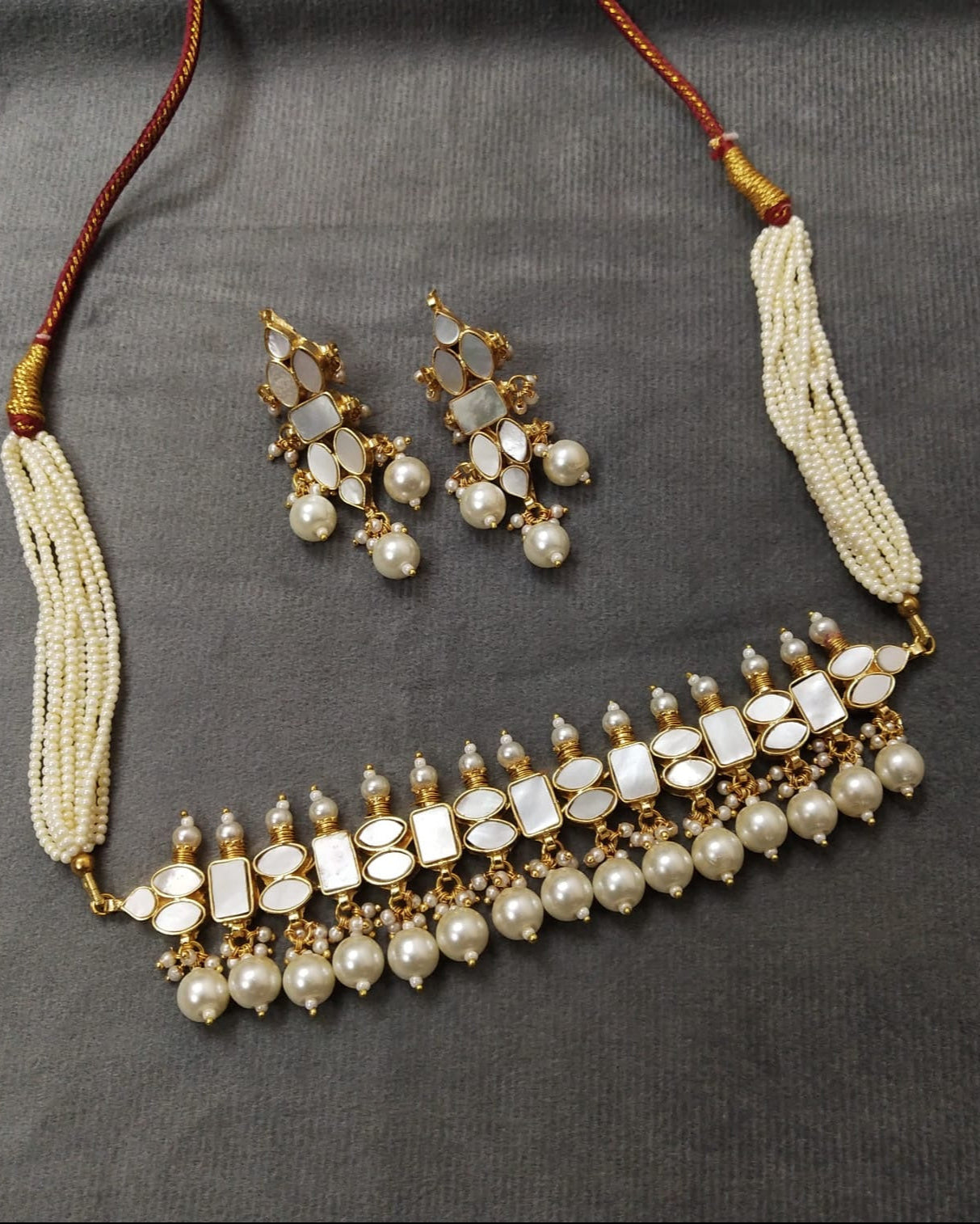 Mother of pearl choker set