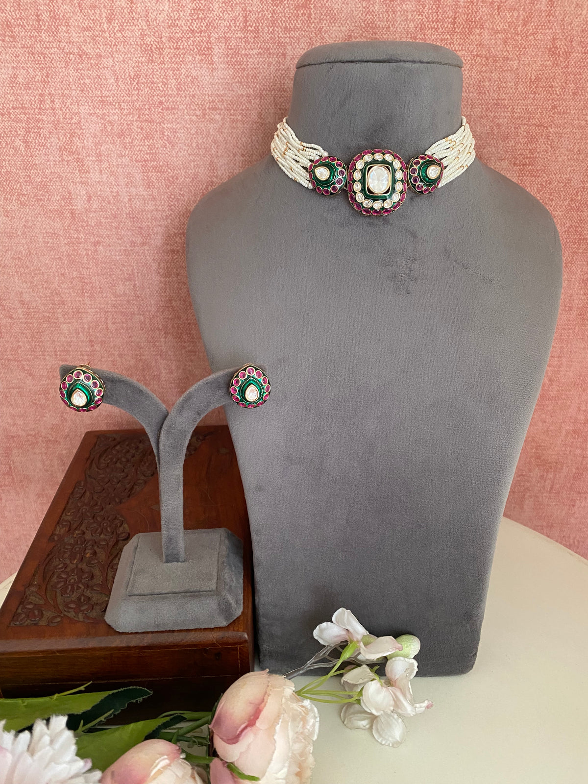 Moissanite Polki Choke Set