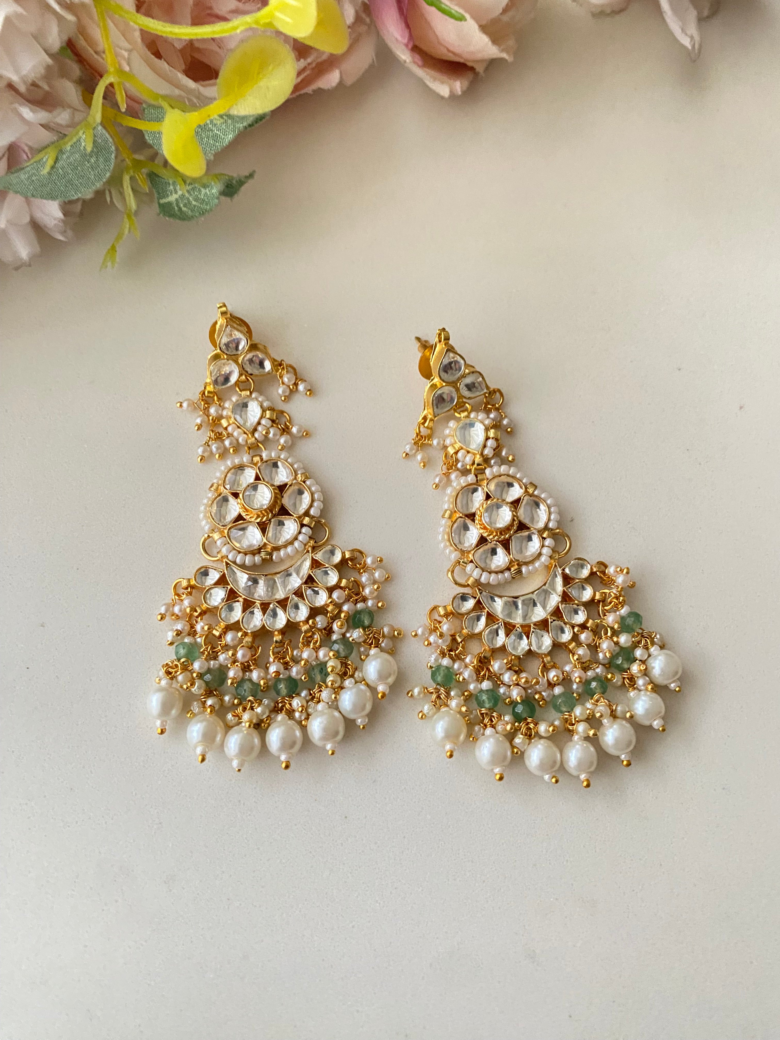 Gold Plated Kundan Earring