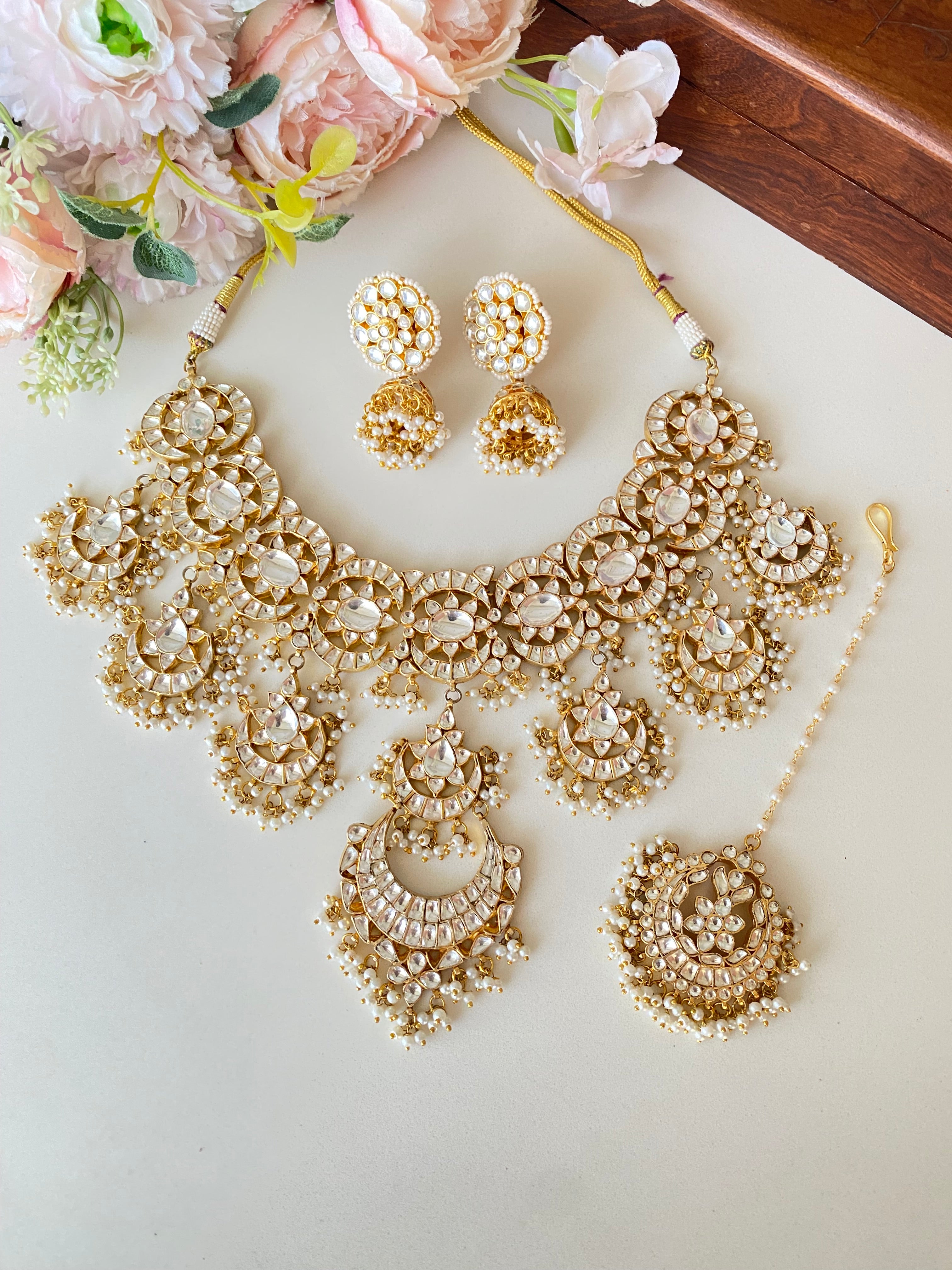 Kundan Gold plated Bridal Necklace set