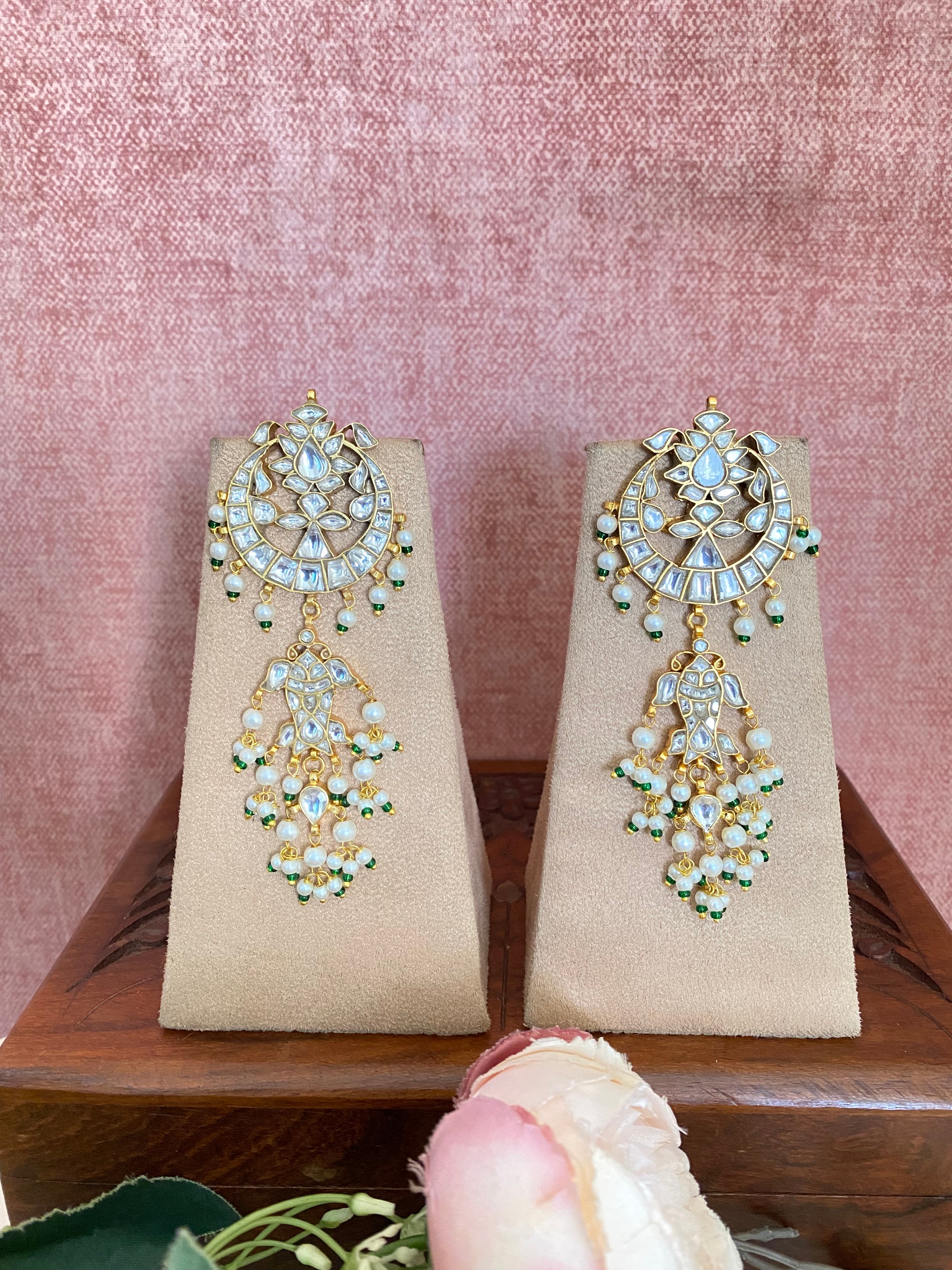 Gold Plated Kundan earrings