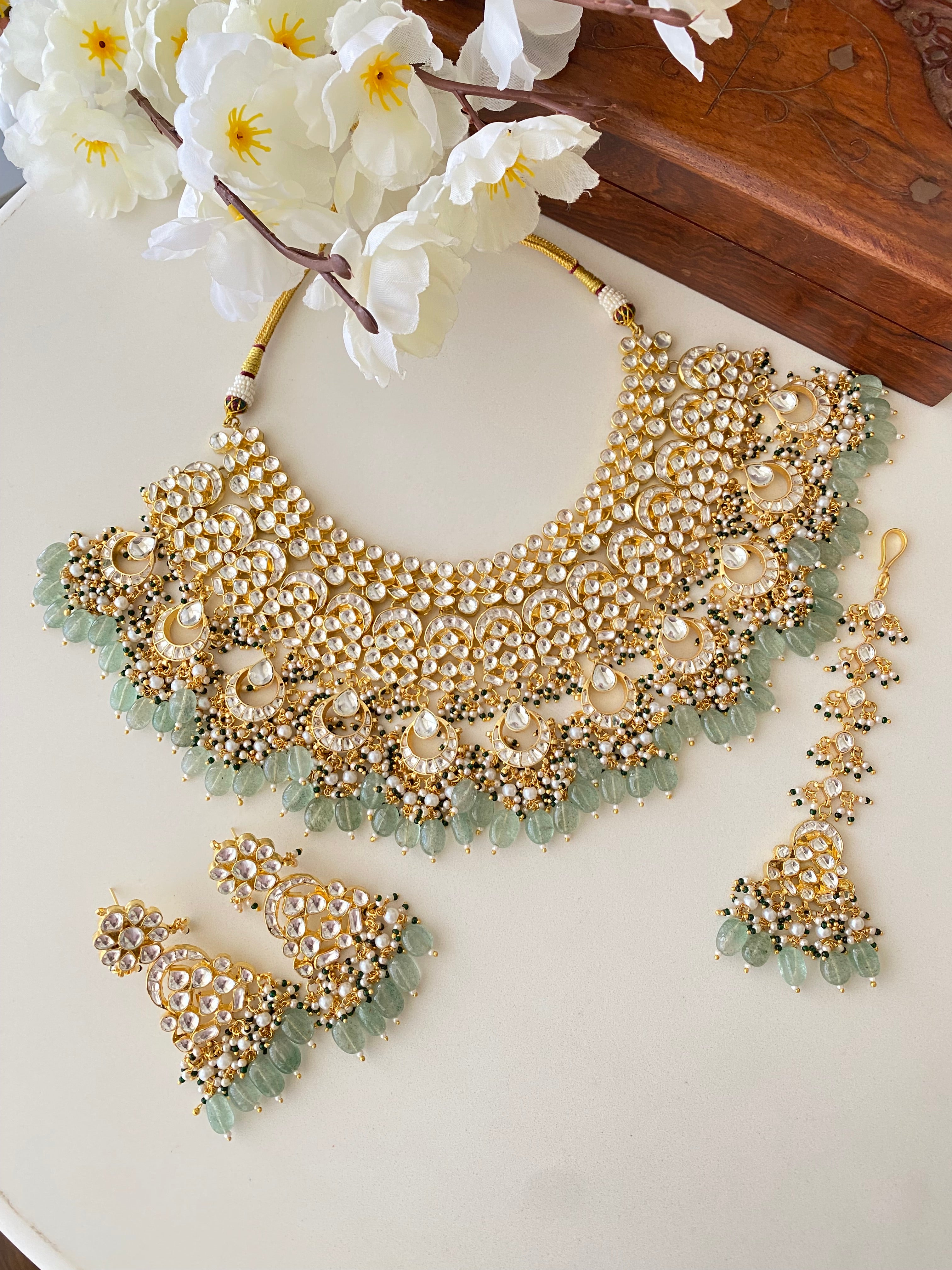 Kundan Gold plated Bridal Necklace Set
