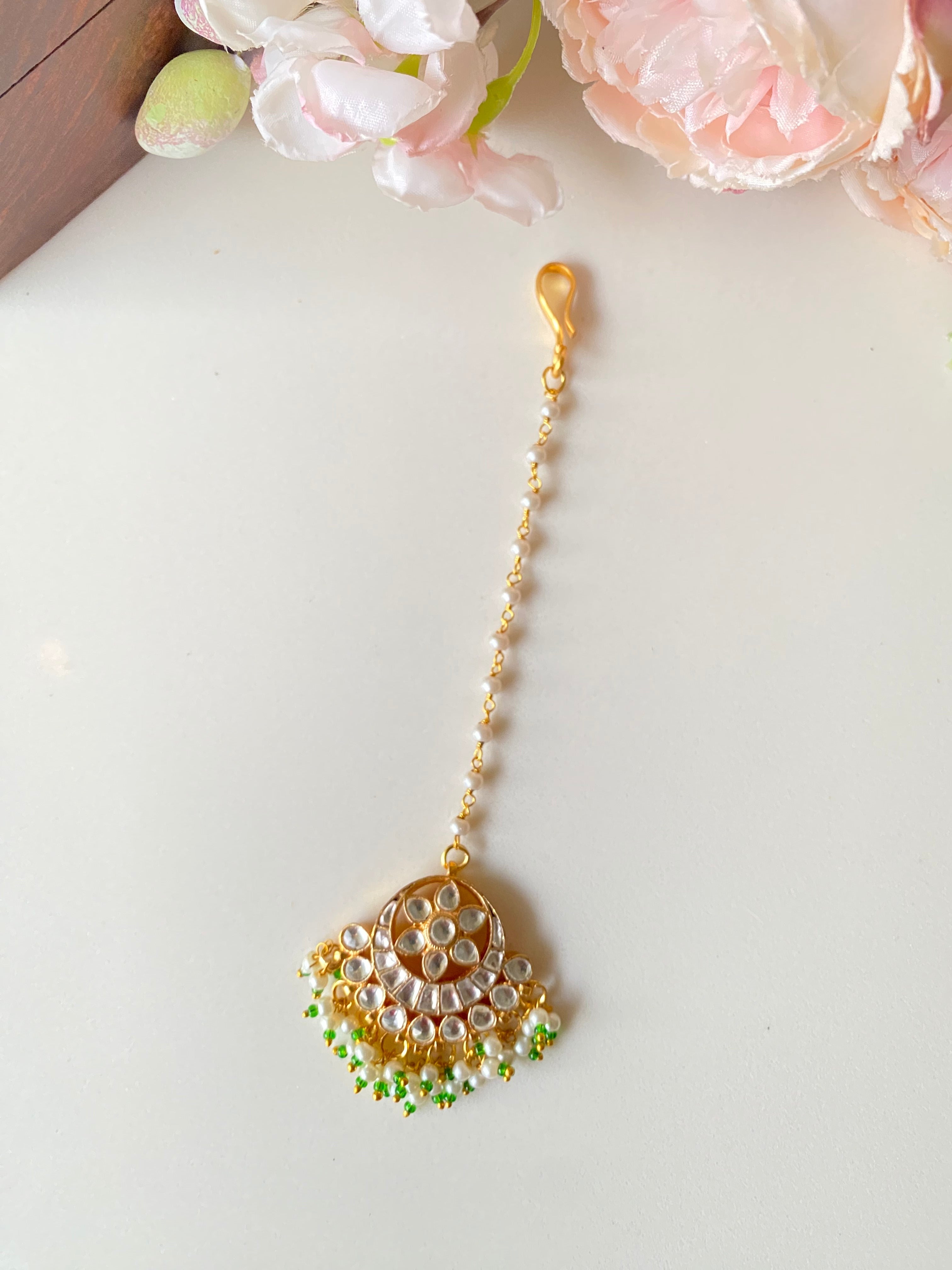 Gold Plated Kundan Tikka