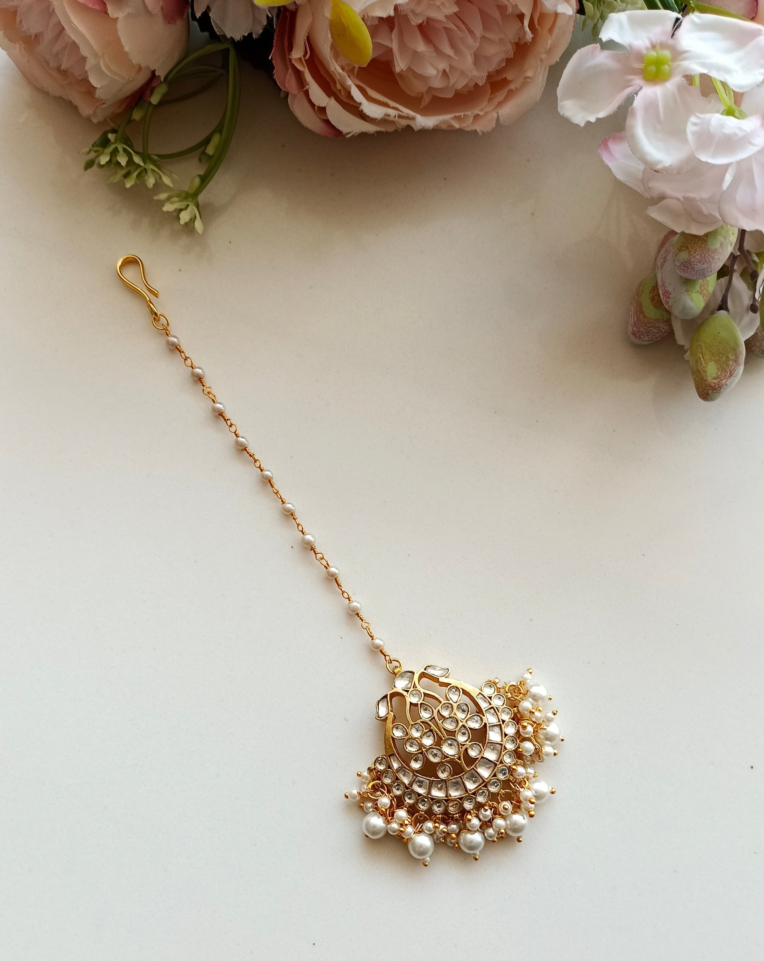 Gold Plated Kundan Tikka
