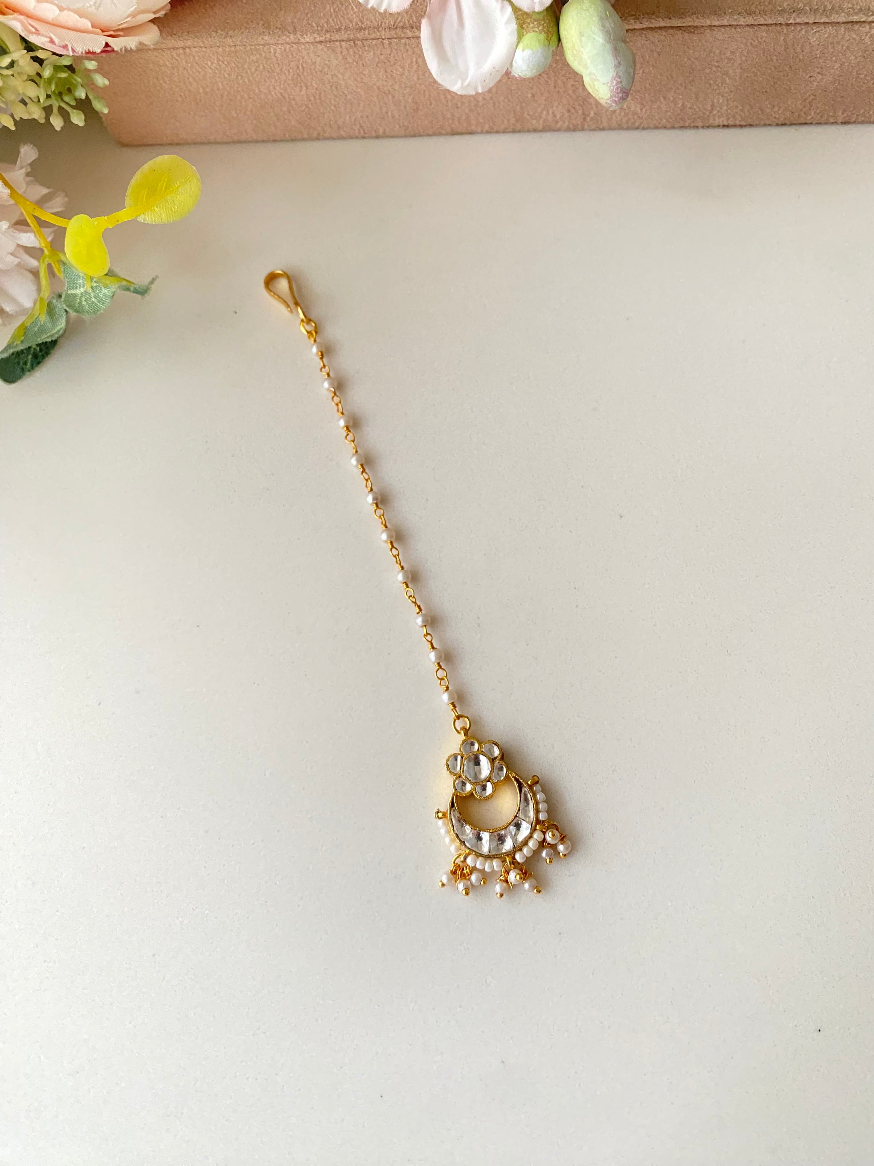 Gold Plated Kundan Tikka