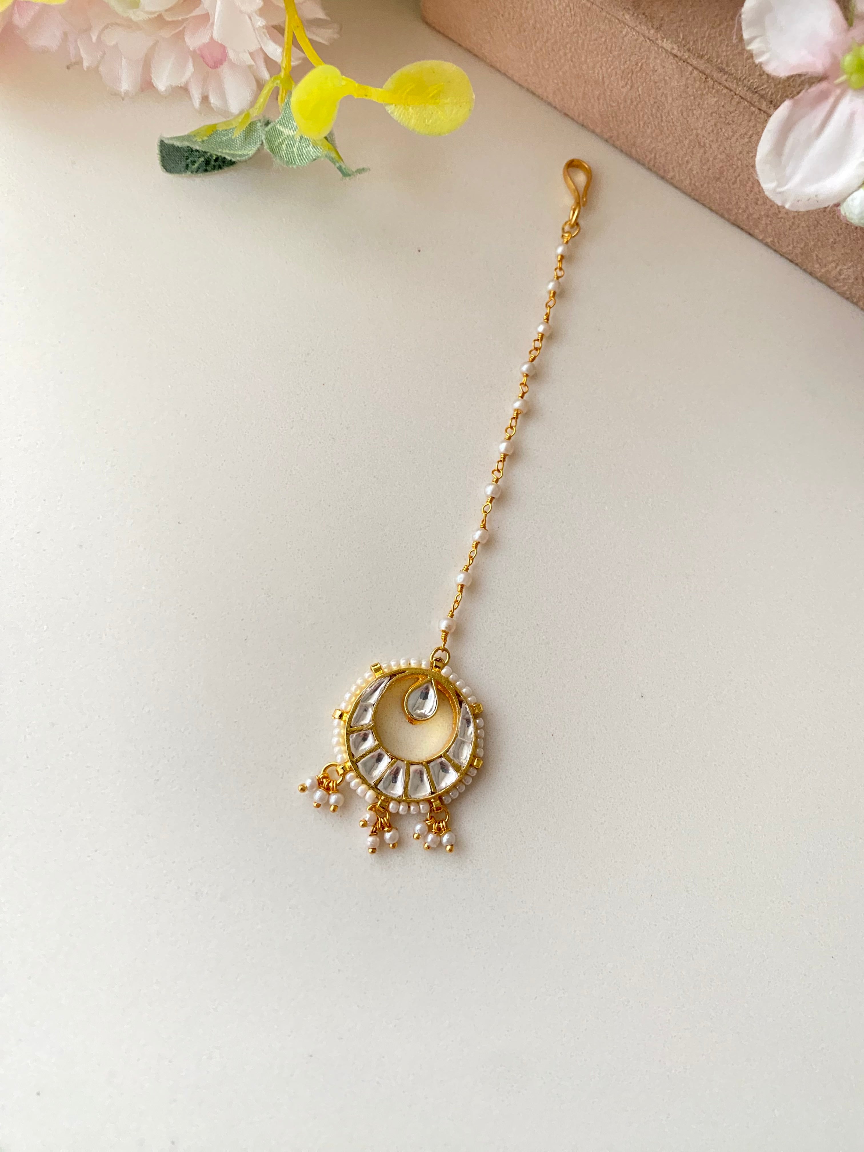 Gold Plated Kundan Tikka