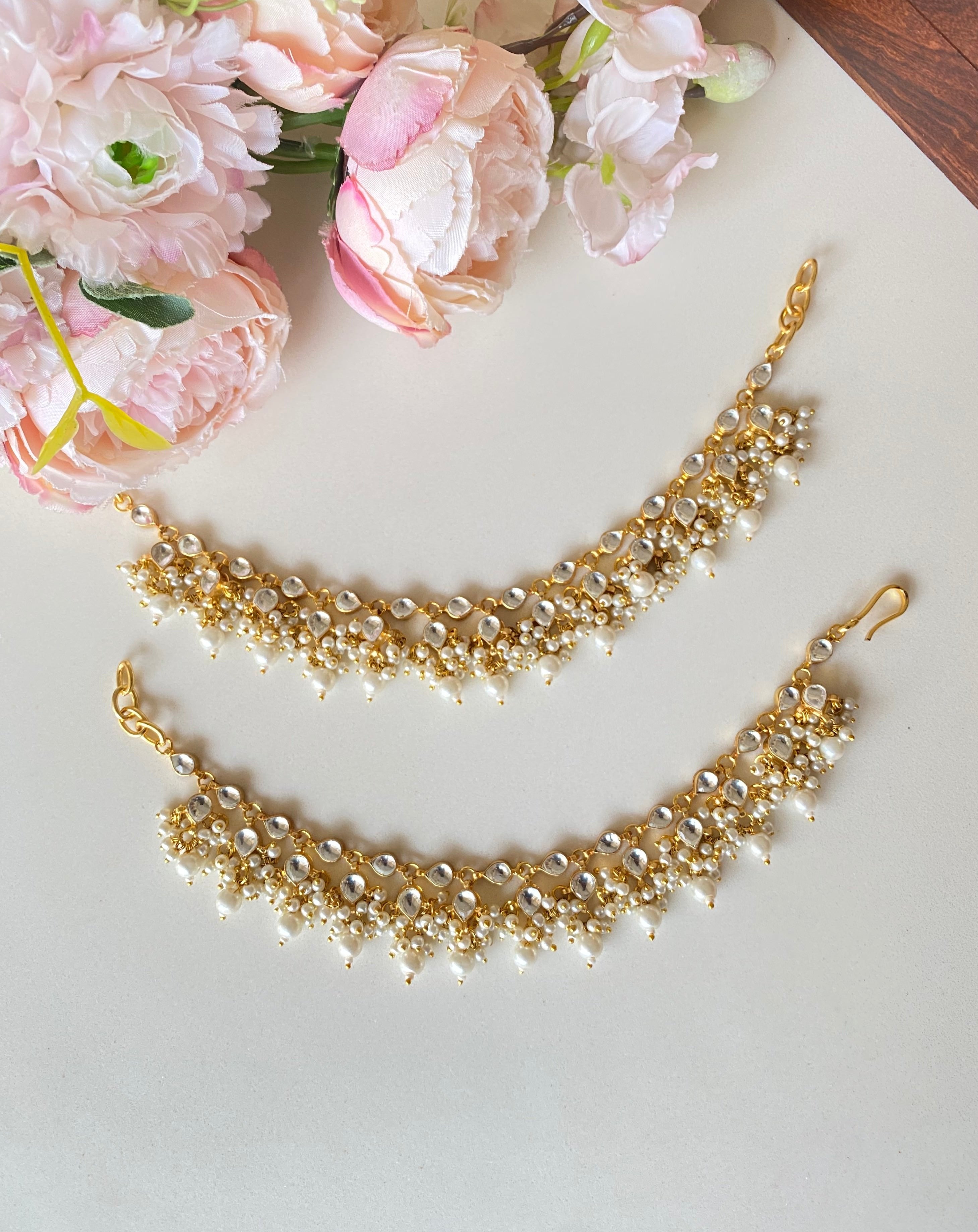 Gold plated Kundan Payal