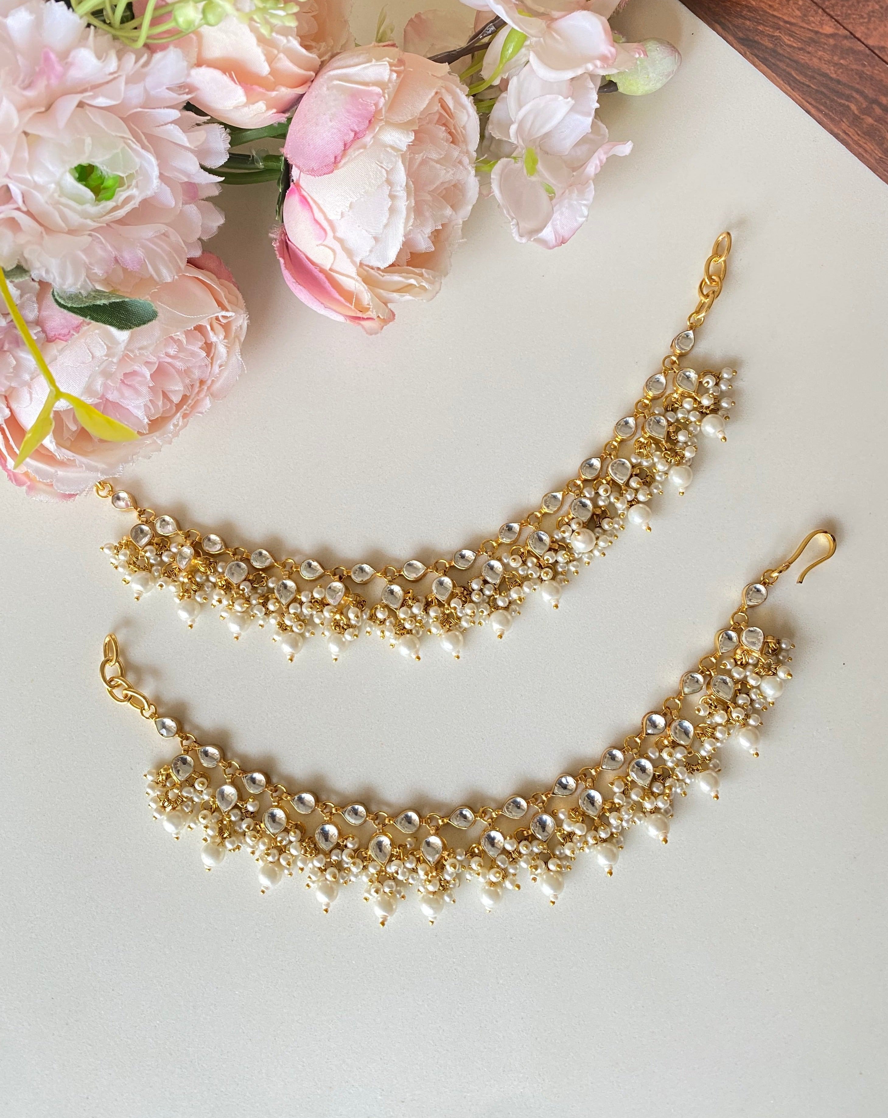 Gold plated Kundan Payal