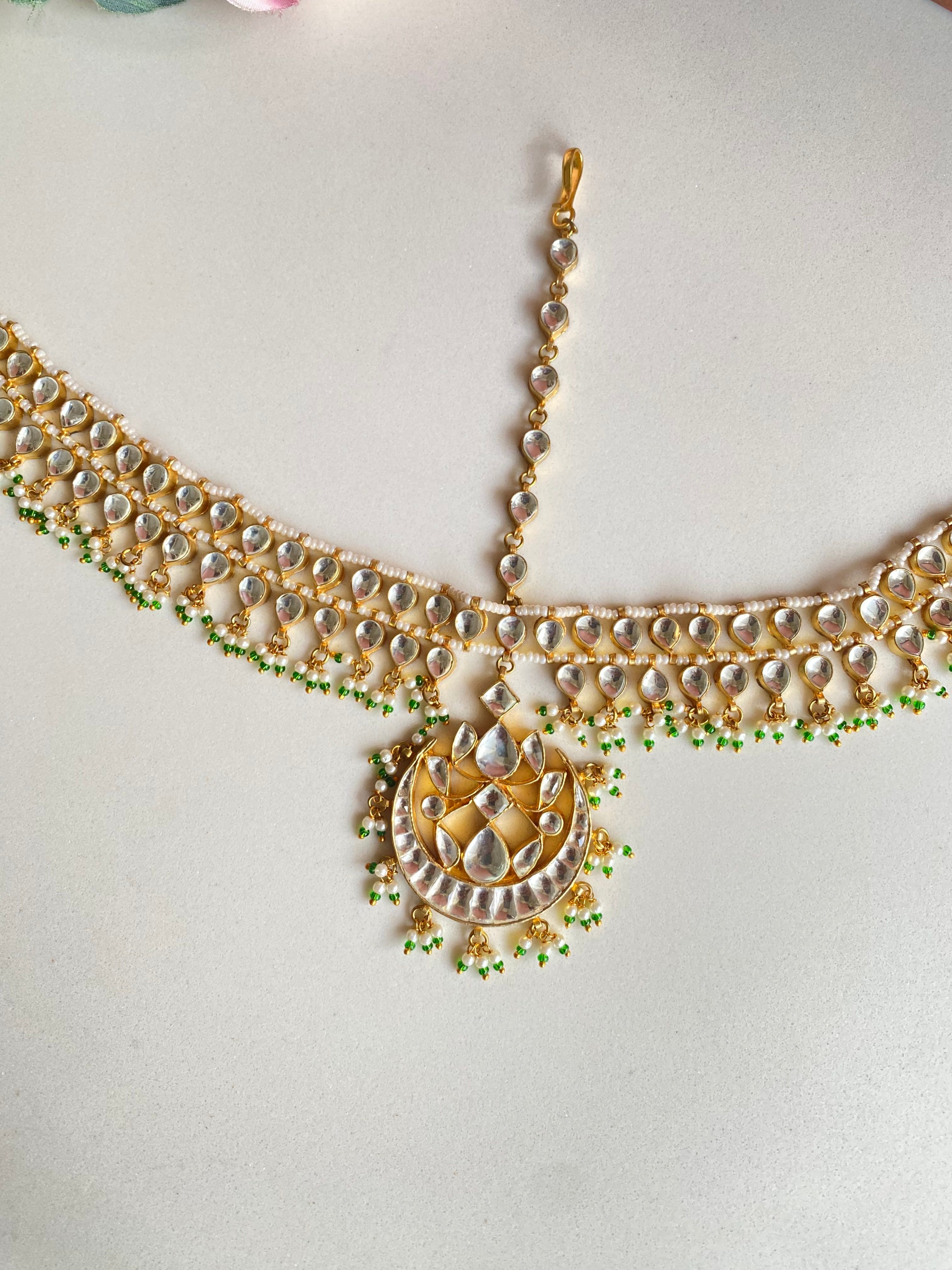 Gold Plated Kundan Mathapatti