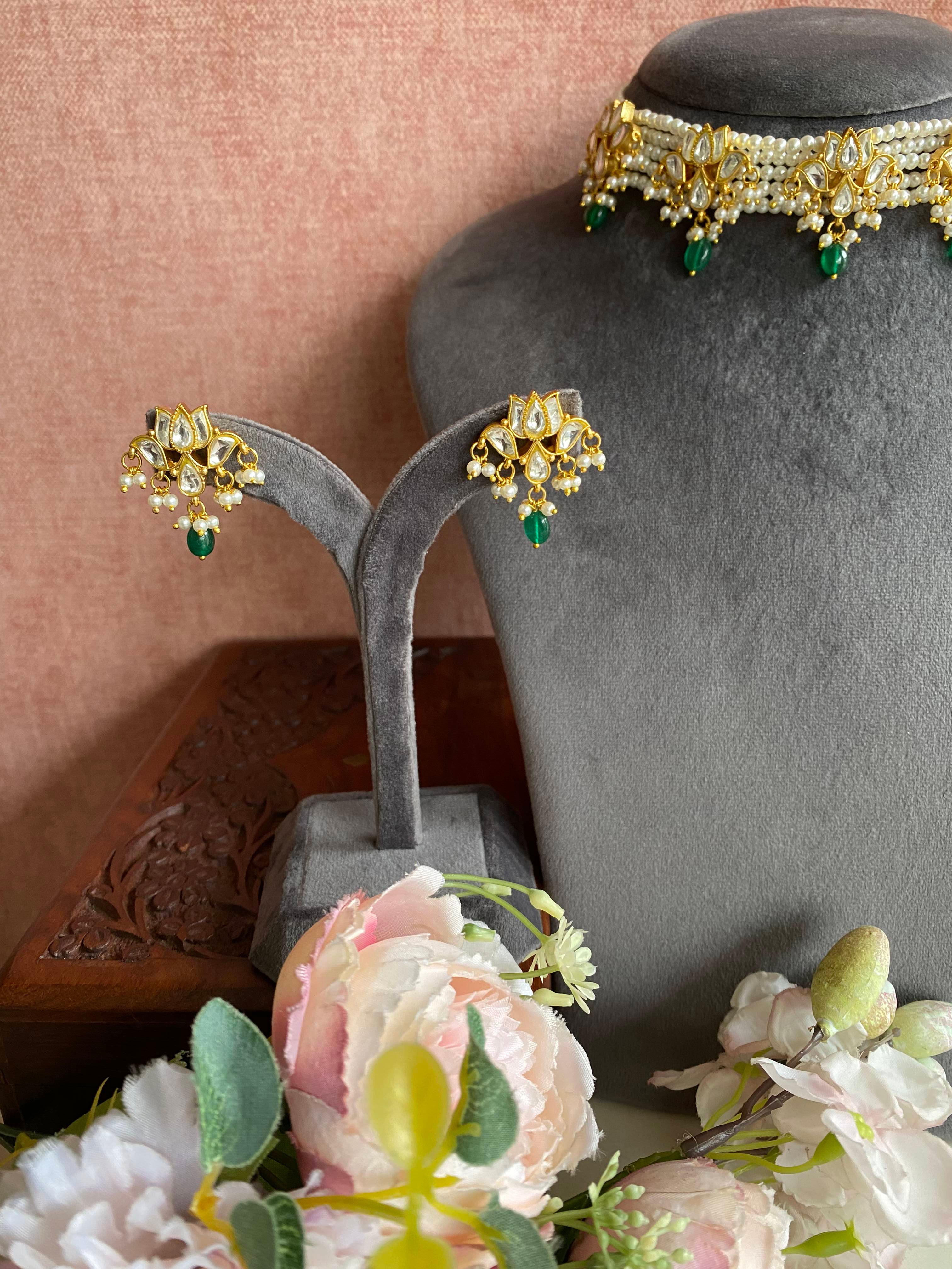 Lotus Kundan Choker Set