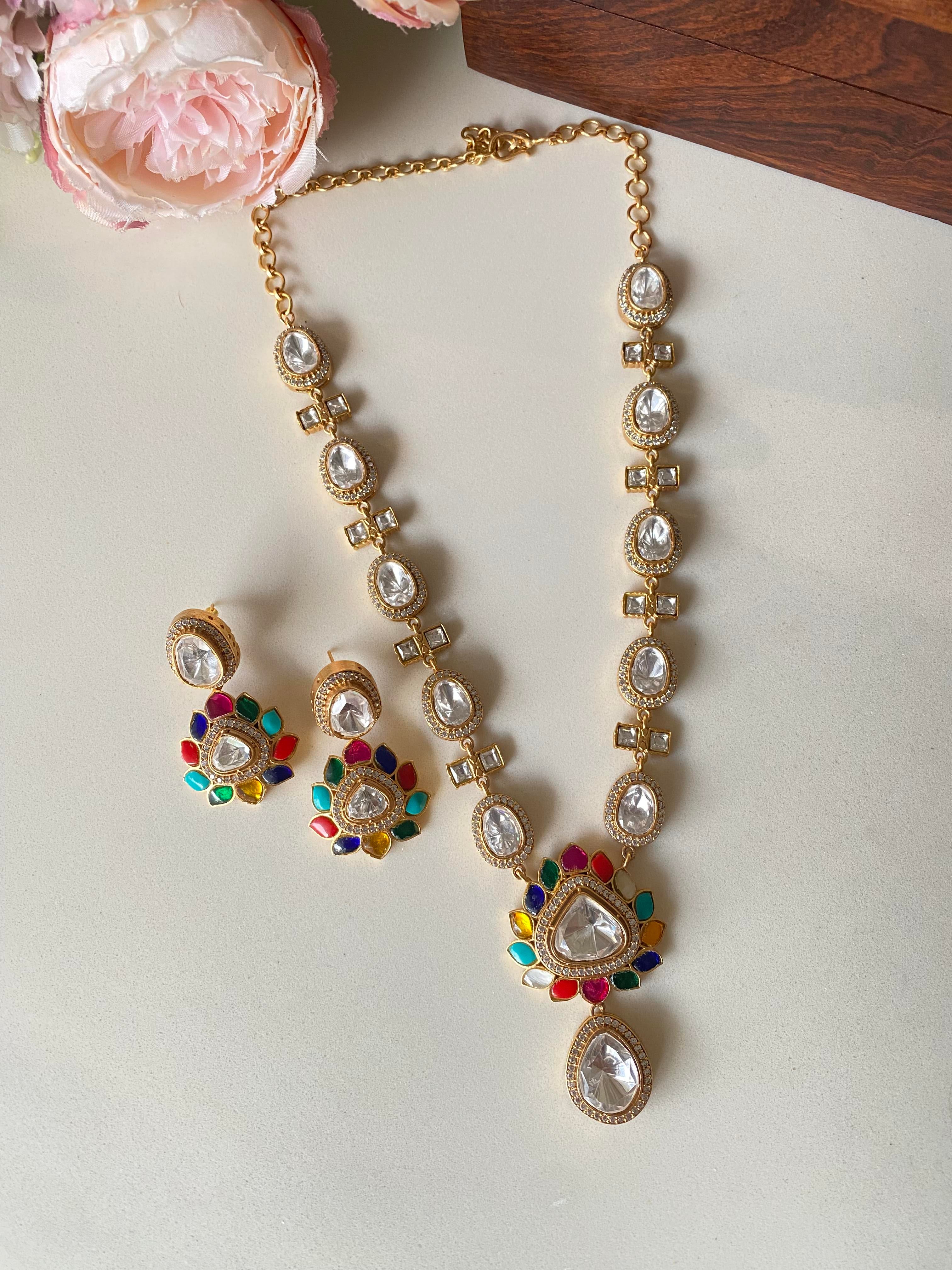 Navrattan Necklace Set