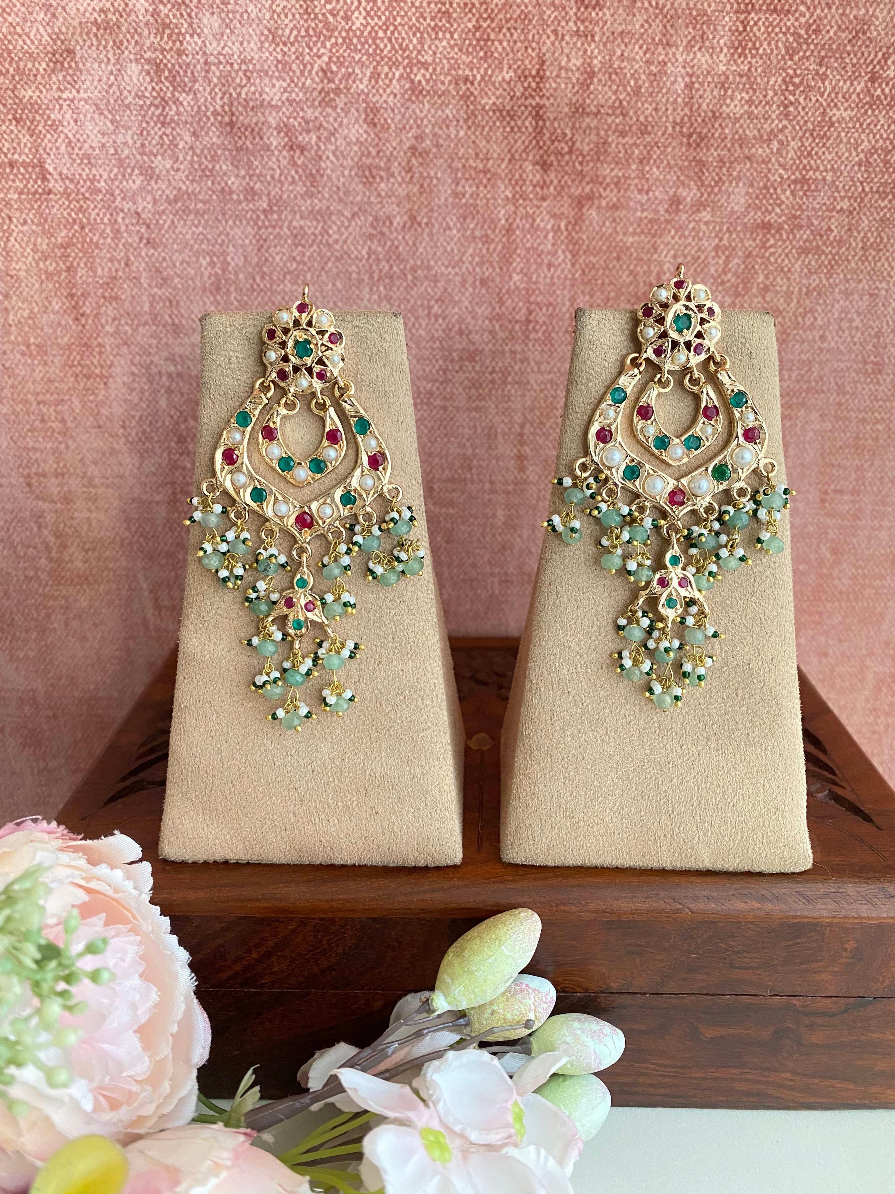 Multicolor Jadau Earrings