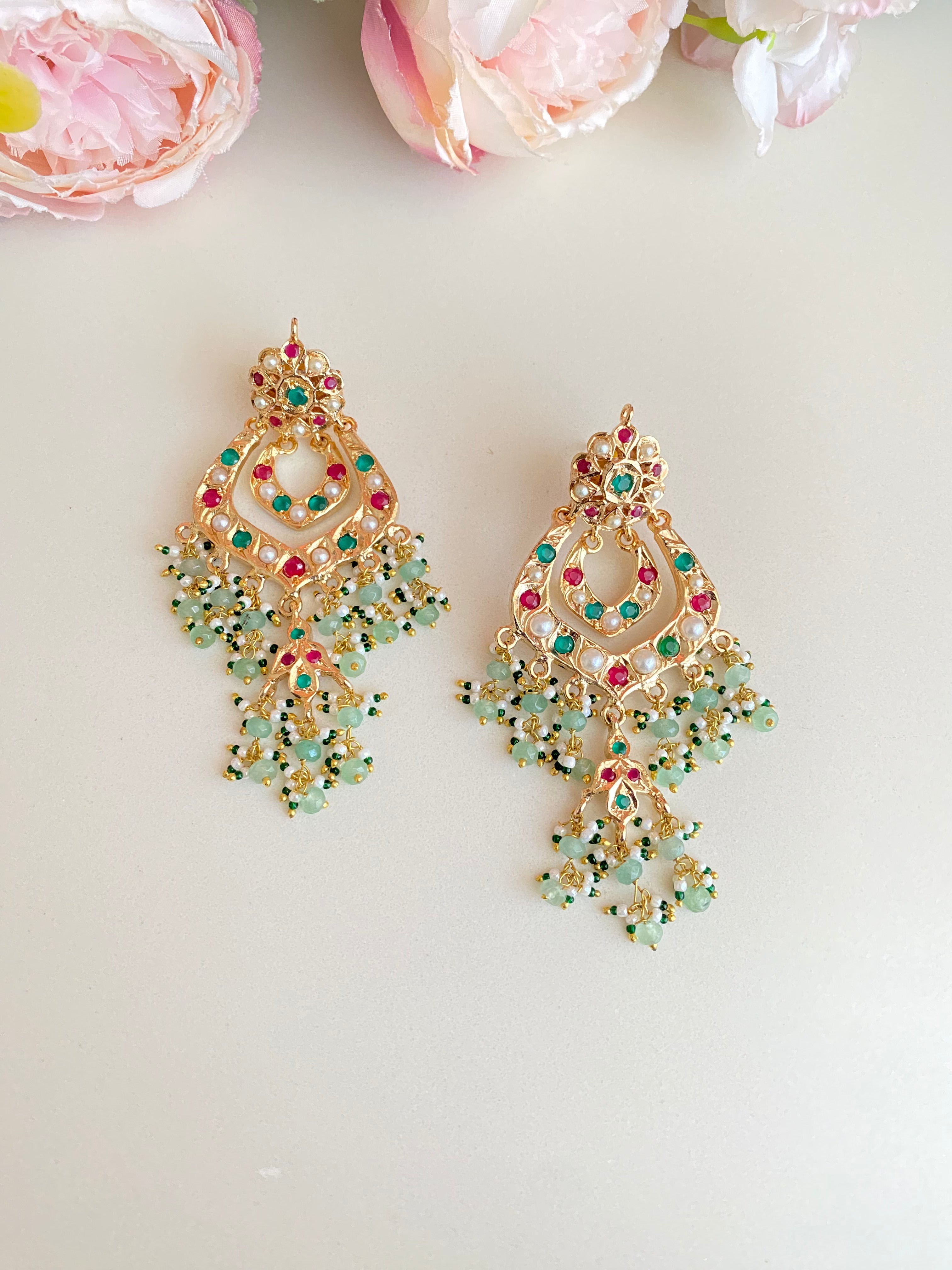 Multicolor Jadau Earrings