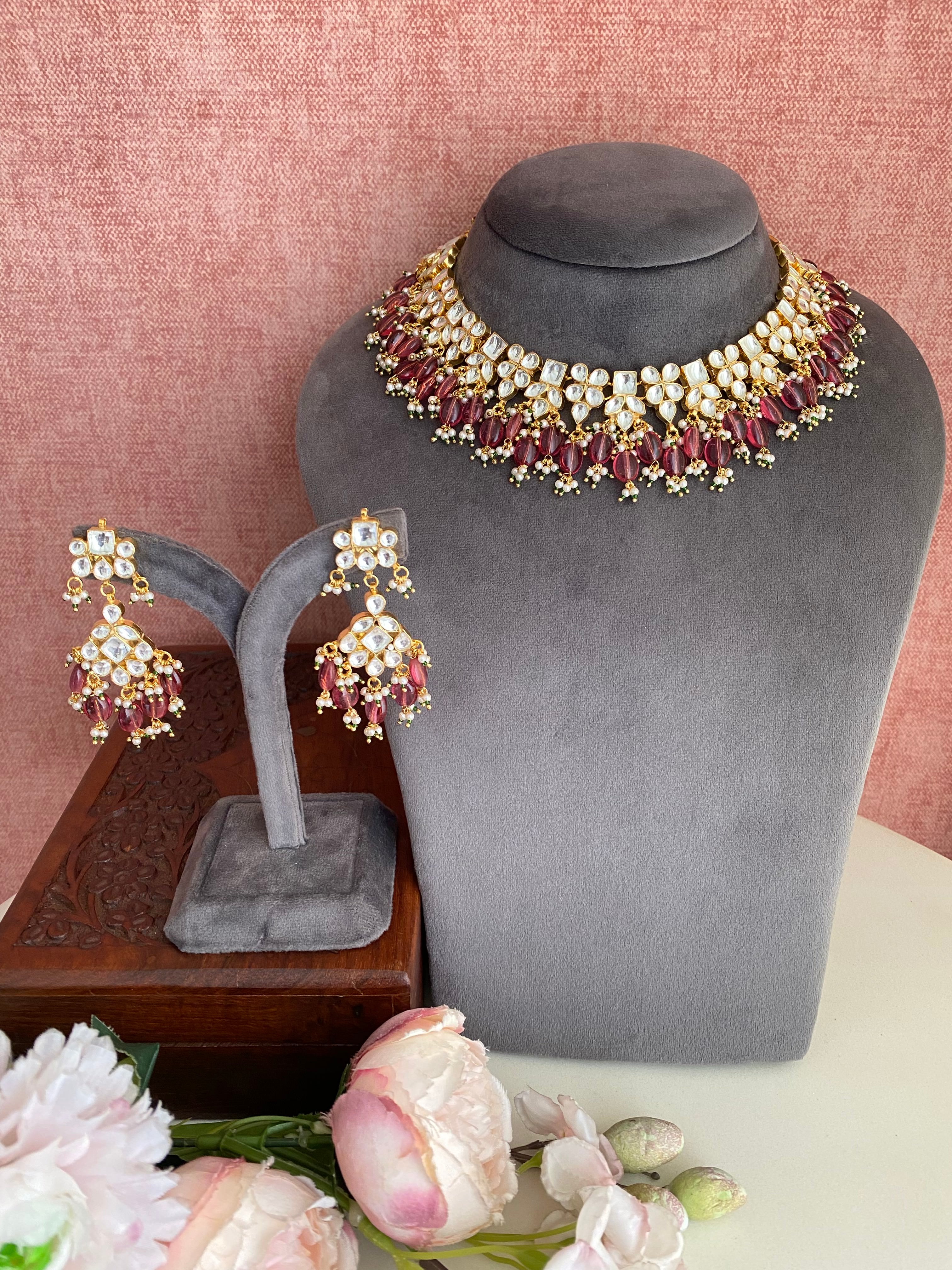 Kundan Gold plated Necklace Set