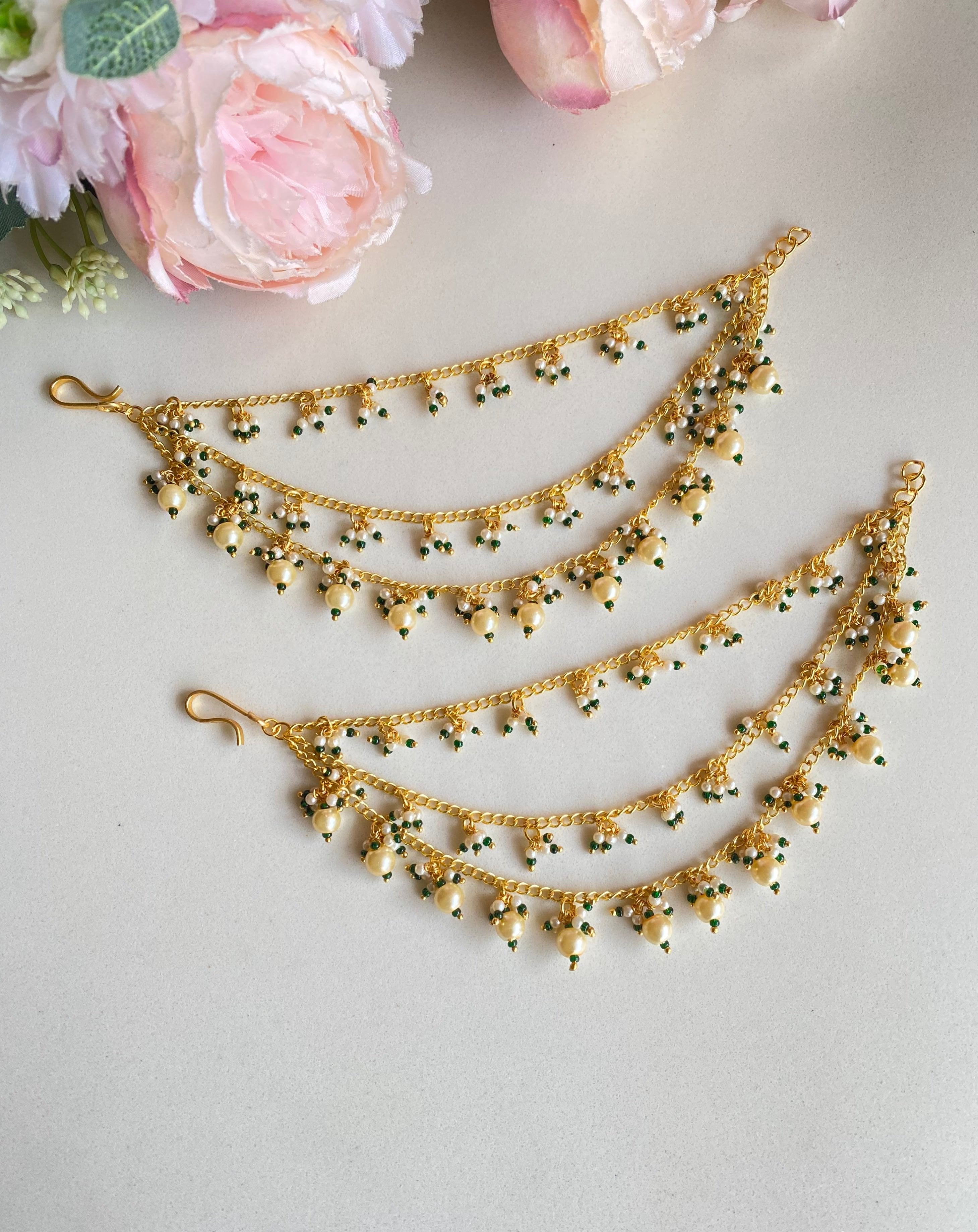 Gold plated Pearl Ear Chain