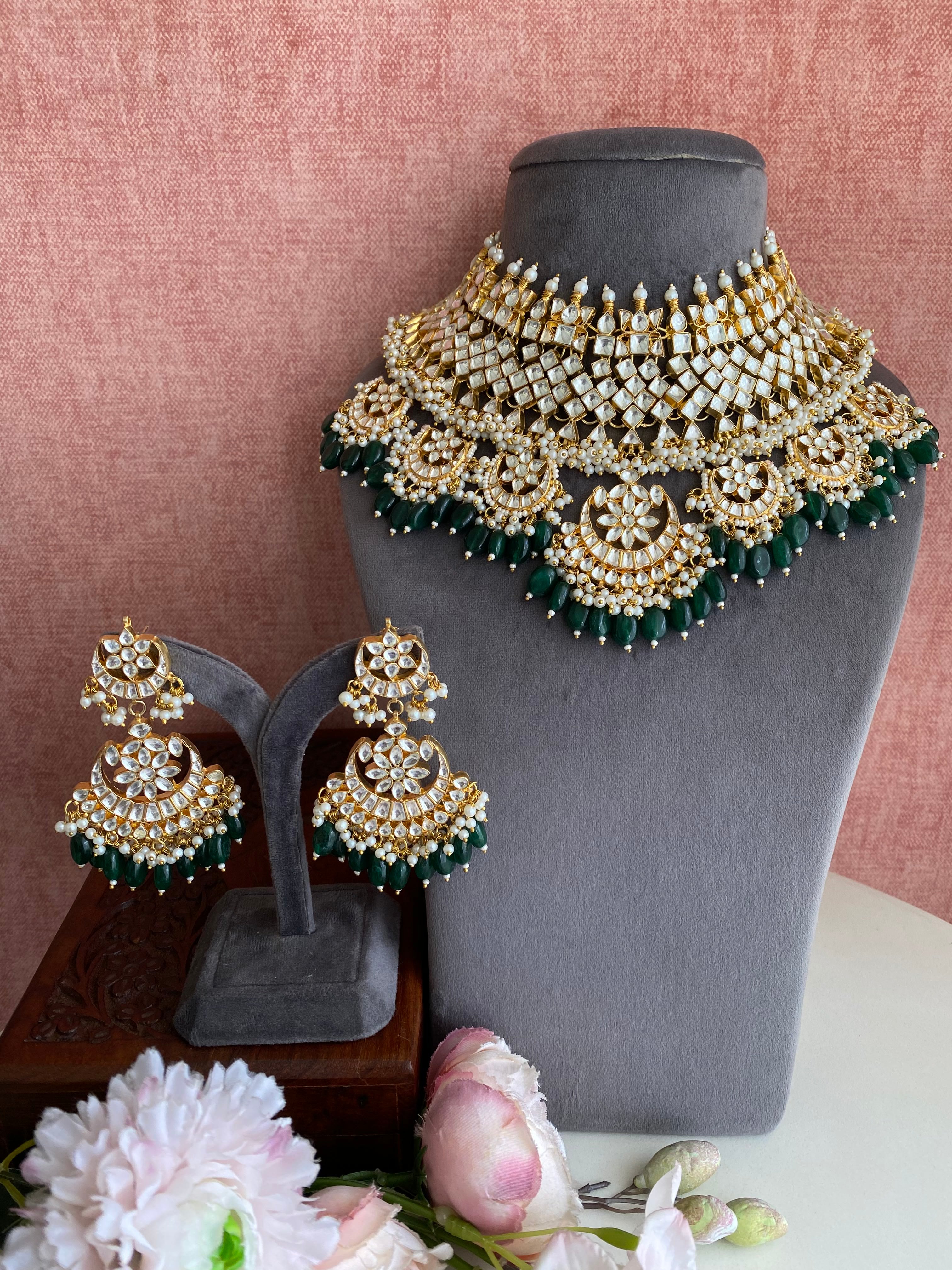 Kundan Gold plated Bridal Necklace set
